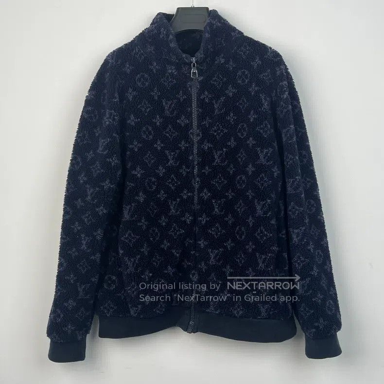 Louis Vuitton Louis Vuitton Blue full print teddy jacket Size US XL / EU 56 / 4 - 1 Thumbnail