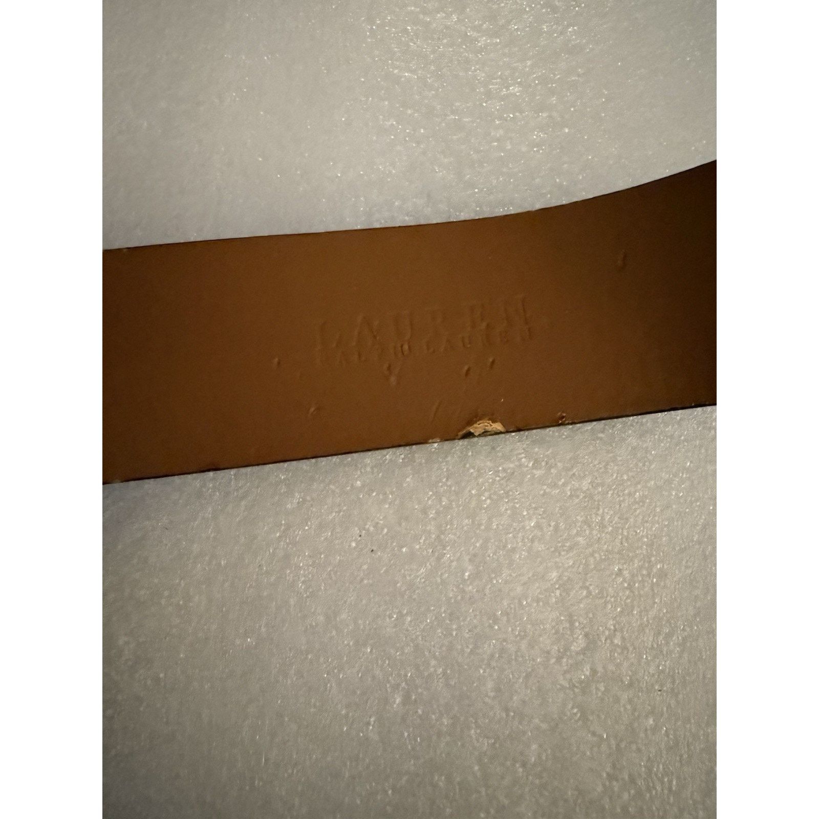 VTG Lauren Ralph Lauren Brown Suede Leather Belt Silver M display picture 3