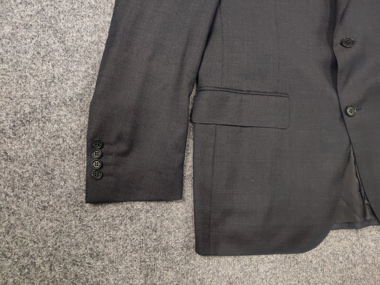 Canali Canali Italy Design 2 button Business Classic Suit Gray wool Size 50R - 5 Thumbnail