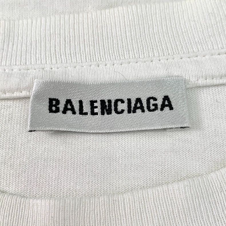Balenciaga Balenciaga White Round Neck Short Sleeve T-shirt Size US S / EU 44-46 / 1 - 6 Thumbnail