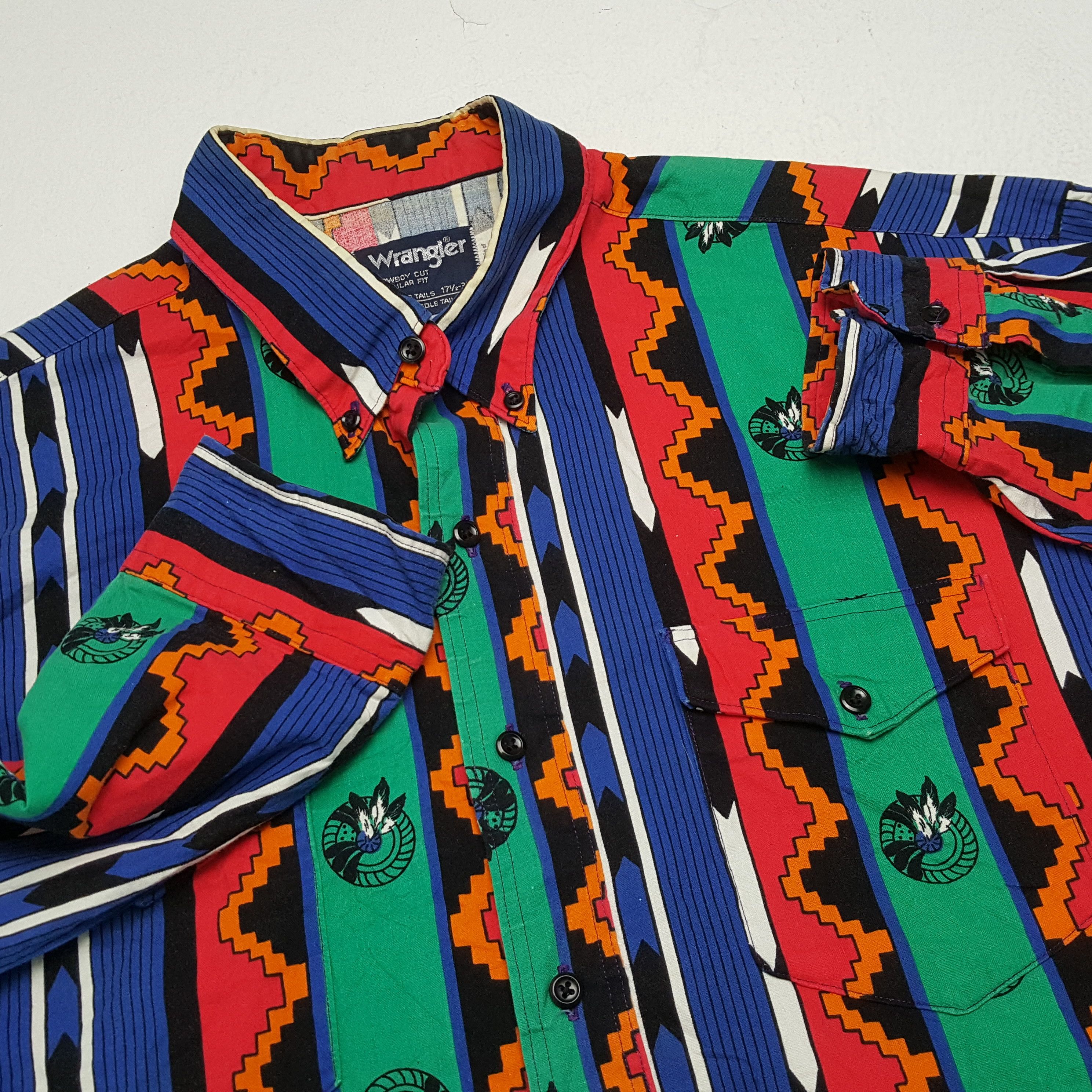 Vintage × Wrangler WRANGLER Classic Fashion Style Shirt Streetwear Size US XL / EU 56 / 4 - 7 Thumbnail