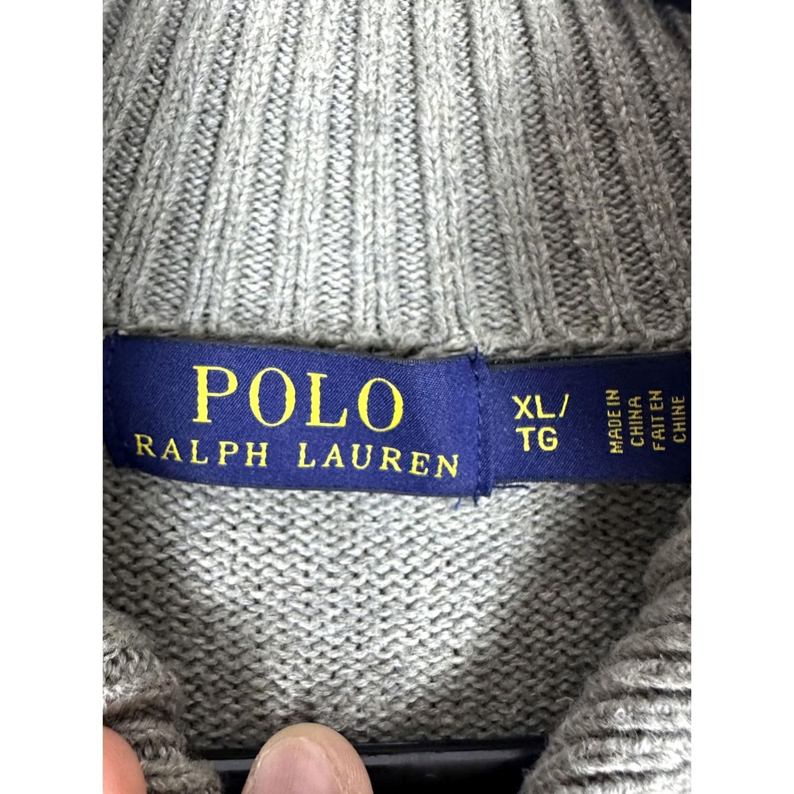Polo Ralph Lauren Polo Ralph Lauren Sweater Mens XL Gray Mock Neck Pullover Wool Blend Casual Size US XL / EU 56 / 4 - 7 Thumbnail