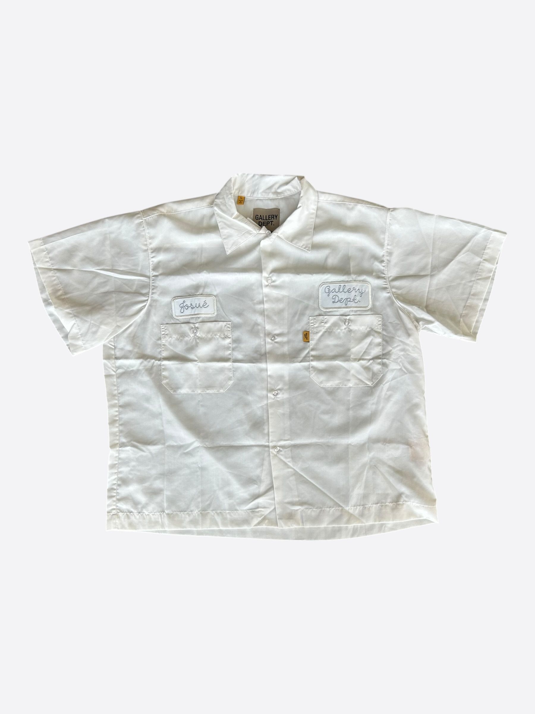 Gallery Dept. White Mechanic Embroidered Patch Short Sleeve Button Up Size US XXL / EU 58 / 5 - 1 Thumbnail