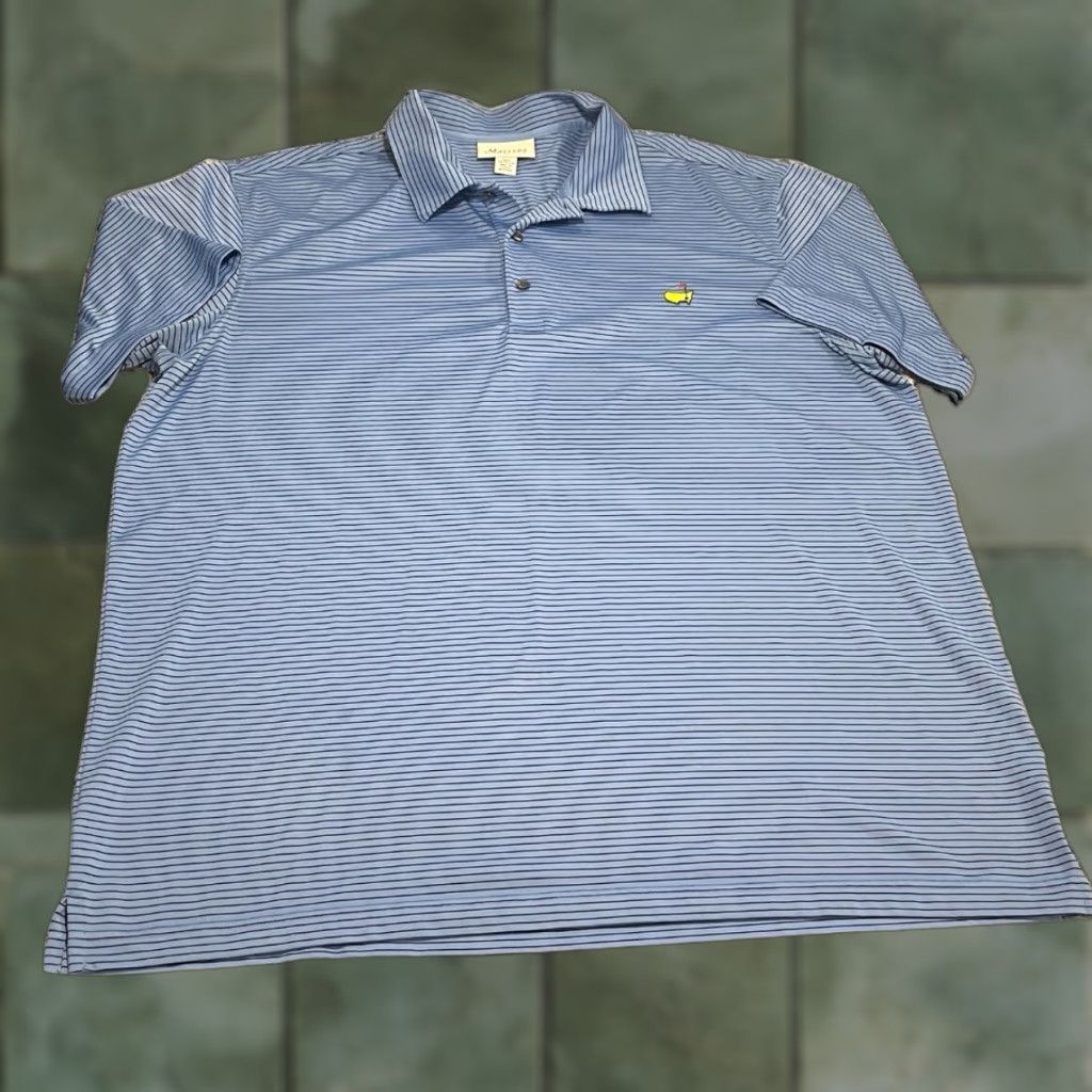 Vintage Masters Performance Polo Mens XL Blue Striped Golf Outdoor Athleisure Casual Shirt Size US XL / EU 56 / 4 - 1 Thumbnail
