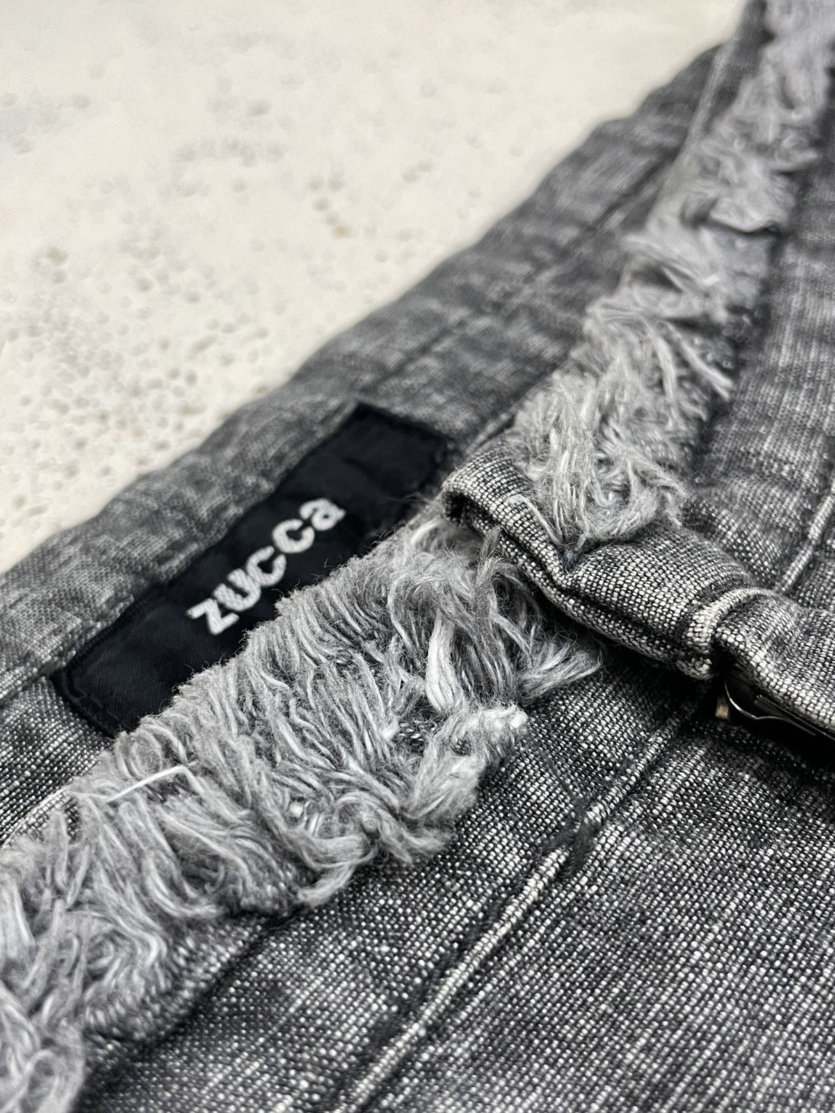 Issey Miyake Zucca Vintage Waist Wide Leg Flare Denim Paint Mark Size US 29 - 16 Thumbnail