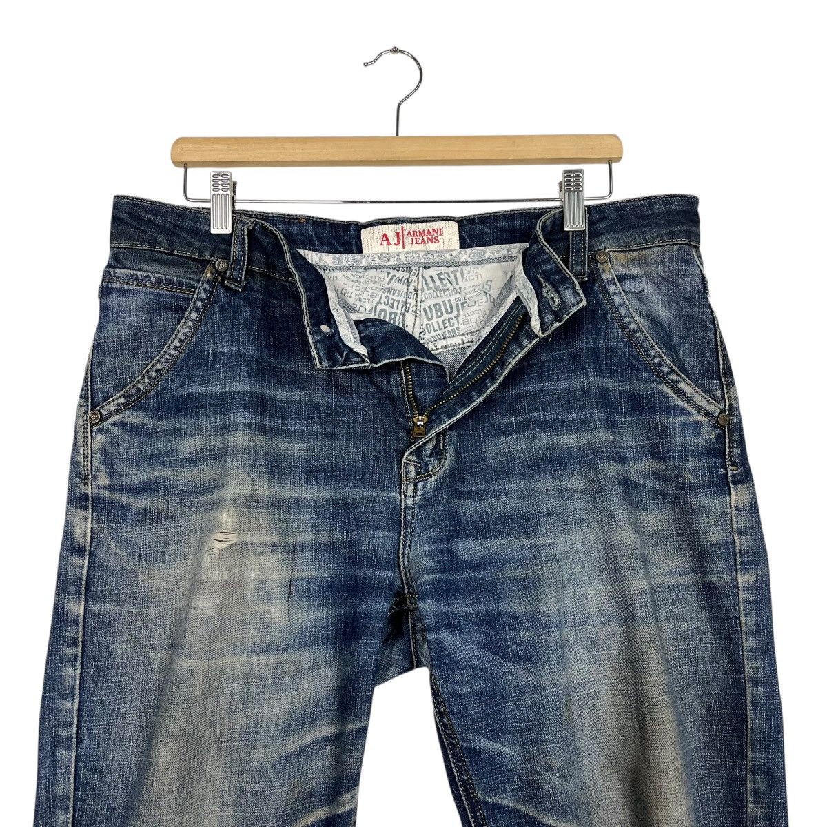 Armani Vintage Armani Jeans Distressed Denim Jeans Size US 34 / EU 50 - 15 Thumbnail