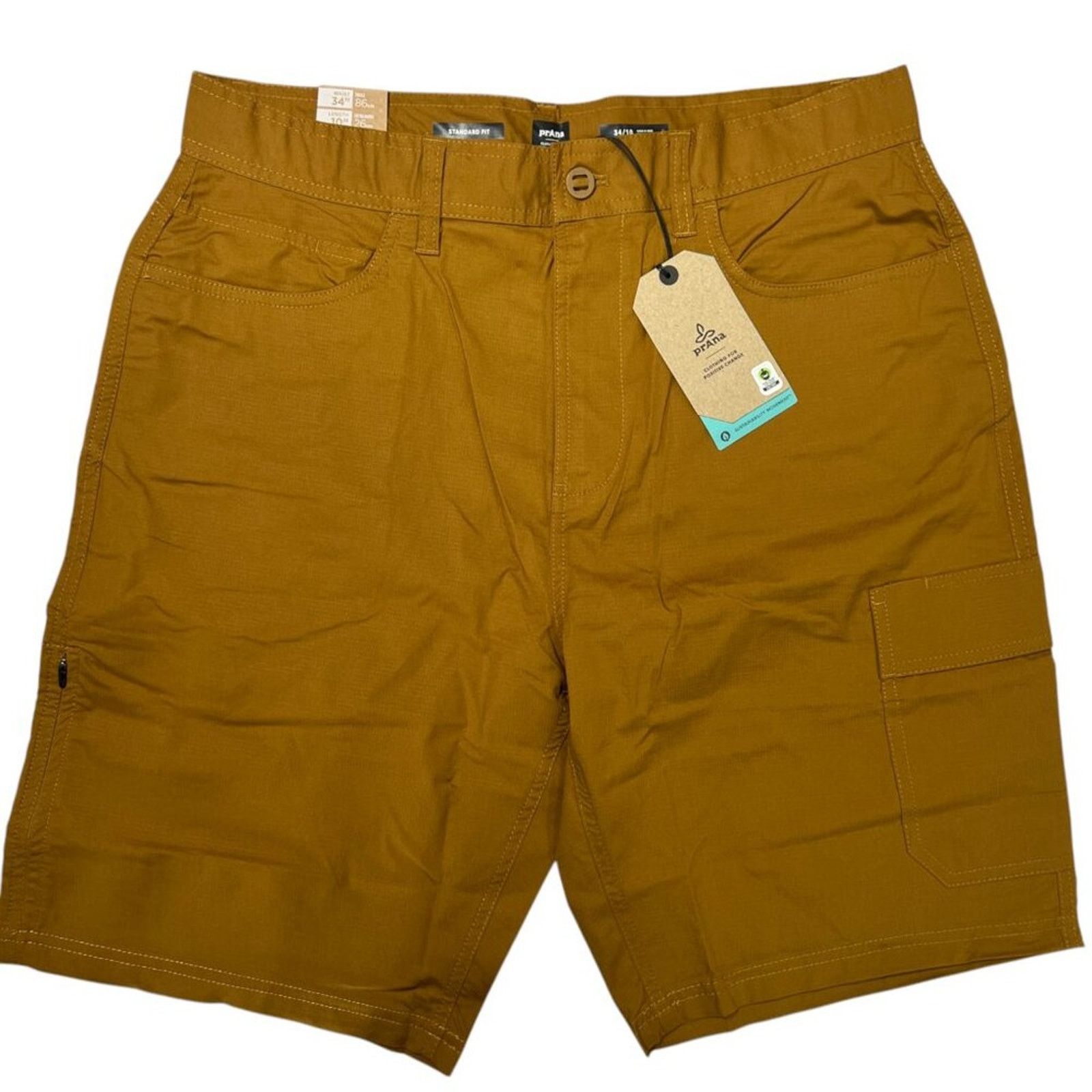 Prana Prana Double Peak Cargo Shorts Antique Bronze Size 34 NWT Size US 34 / EU 50 - 1 Thumbnail