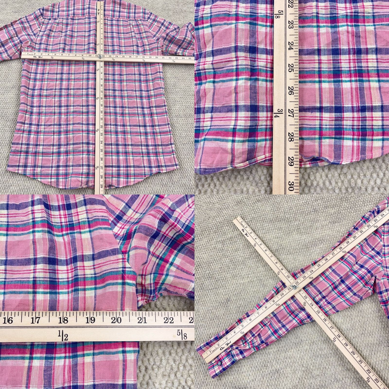 Rodd & Gunn VINTAGE Rodd & Gunn Shirt Men Medium Pink Plaid Button-Up Cotton Linen Blend Casual Size US M / EU 48-50 / 2 - 8 Thumbnail