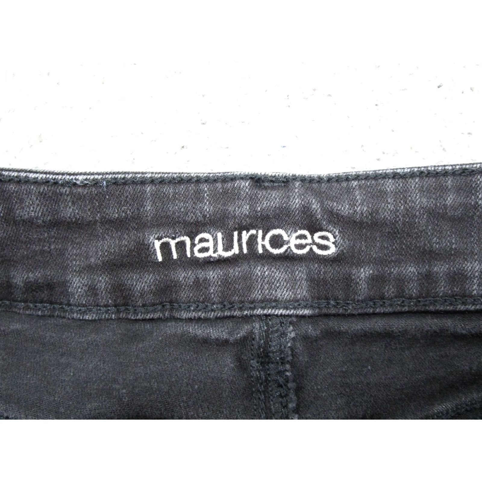 Vintage Maurices Mid Rise Denim Jeans Womens XL Long Black Stretch Skinny 5-Pocket Denim Maurices Womens Size XL Black Skinny Jeans Size 40" / US 18 - 4 Thumbnail
