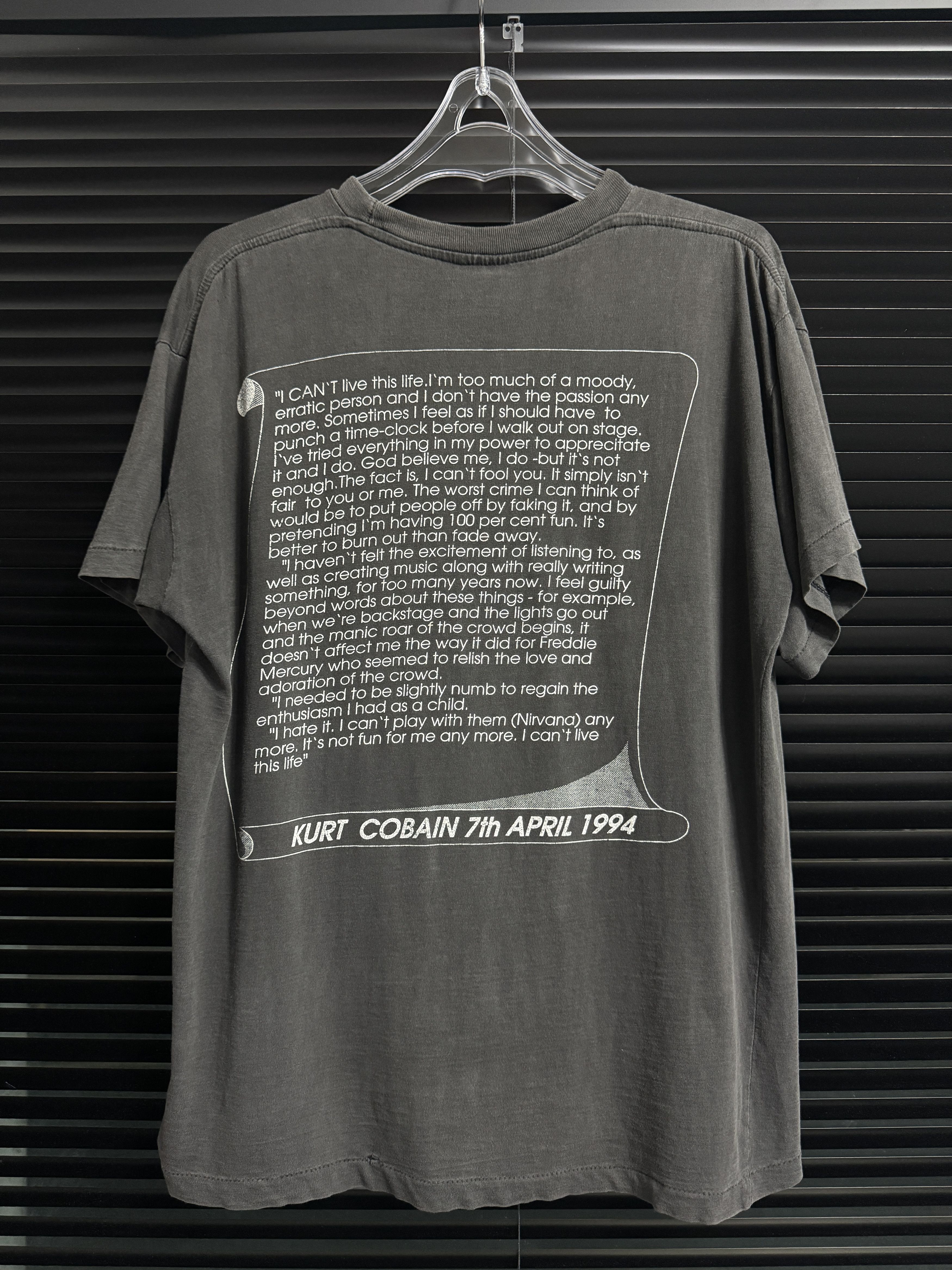 Band Tees Rare 90s Nirvana Kurt Cobain Memorial Shirt Size US L / EU 52-54 / 3 - 2 Thumbnail