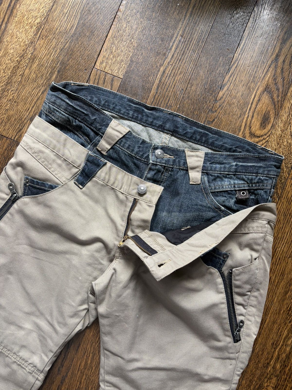 PPFM PPFM Double waisted khaki dark wash denim jeans Size US 32 / EU 48 - 2 Thumbnail