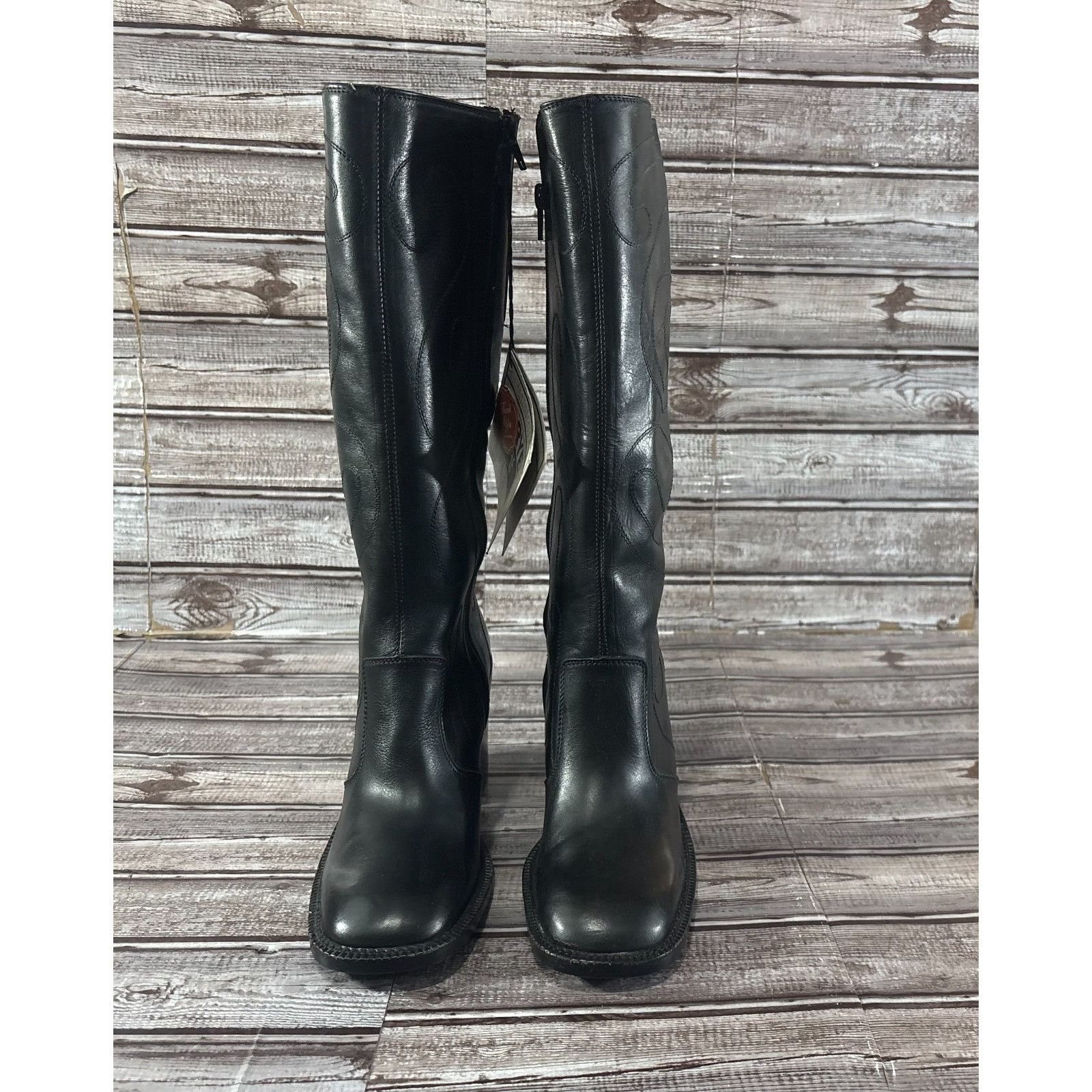 Frye Frye Conrad Swirl Stitch Embroidered Tall Knee Boots Size 6. Size US 6.5 / IT 36.5 - 2 Thumbnail