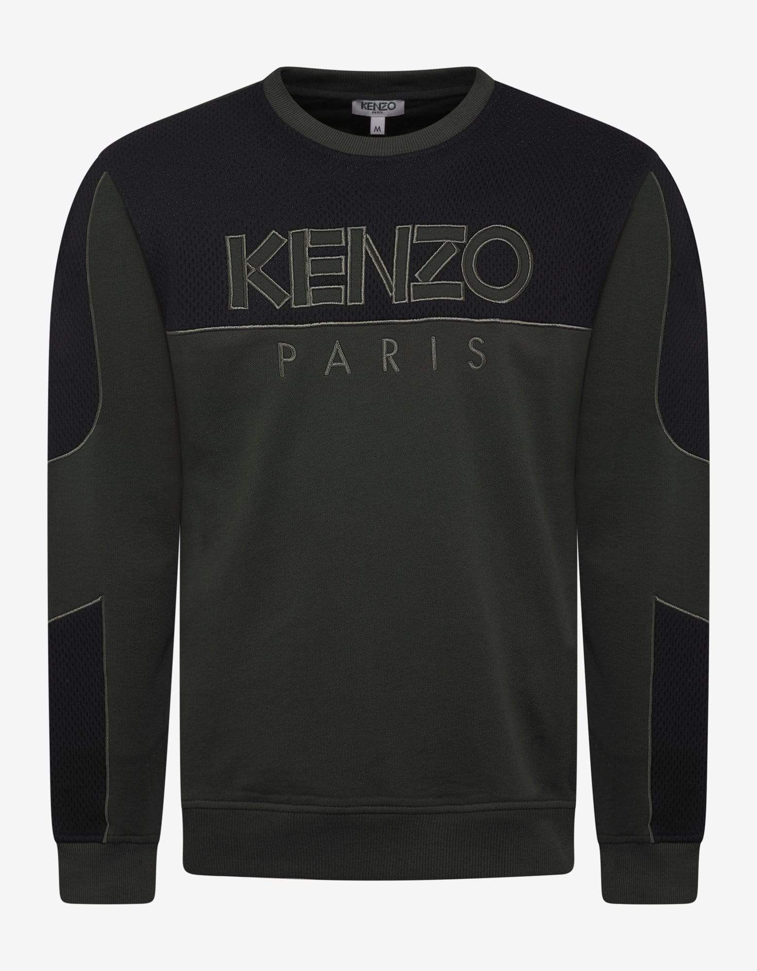 Kenzo Kenzo Khaki Dual-Fabric Sweatshirt Size US XL / EU 56 / 4 - 1 Thumbnail