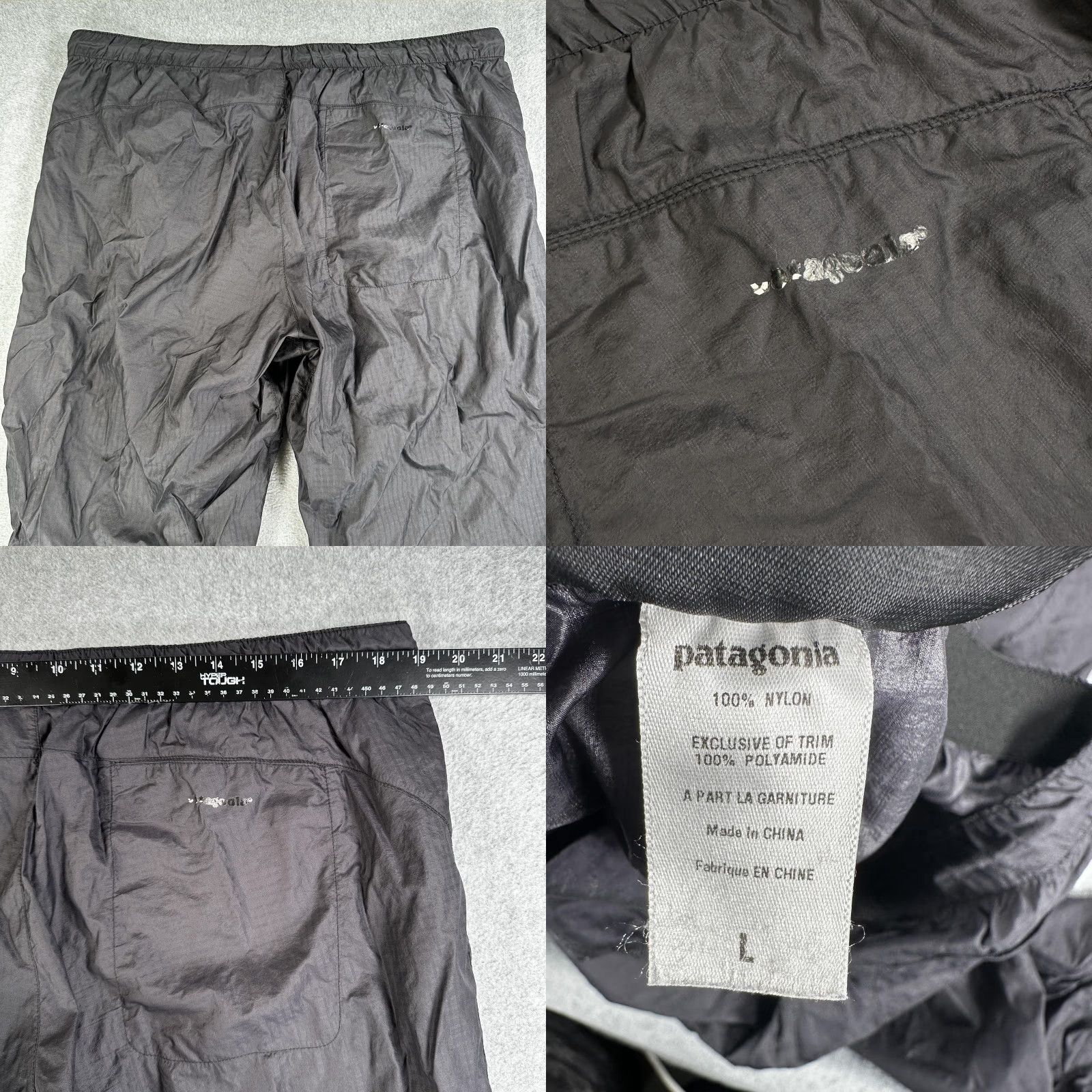 Patagonia Patagonia Nylon Windbreaker Pants Snap Ankle Lightweight Black Mens Large Y2K Size US 33 - 8 Thumbnail