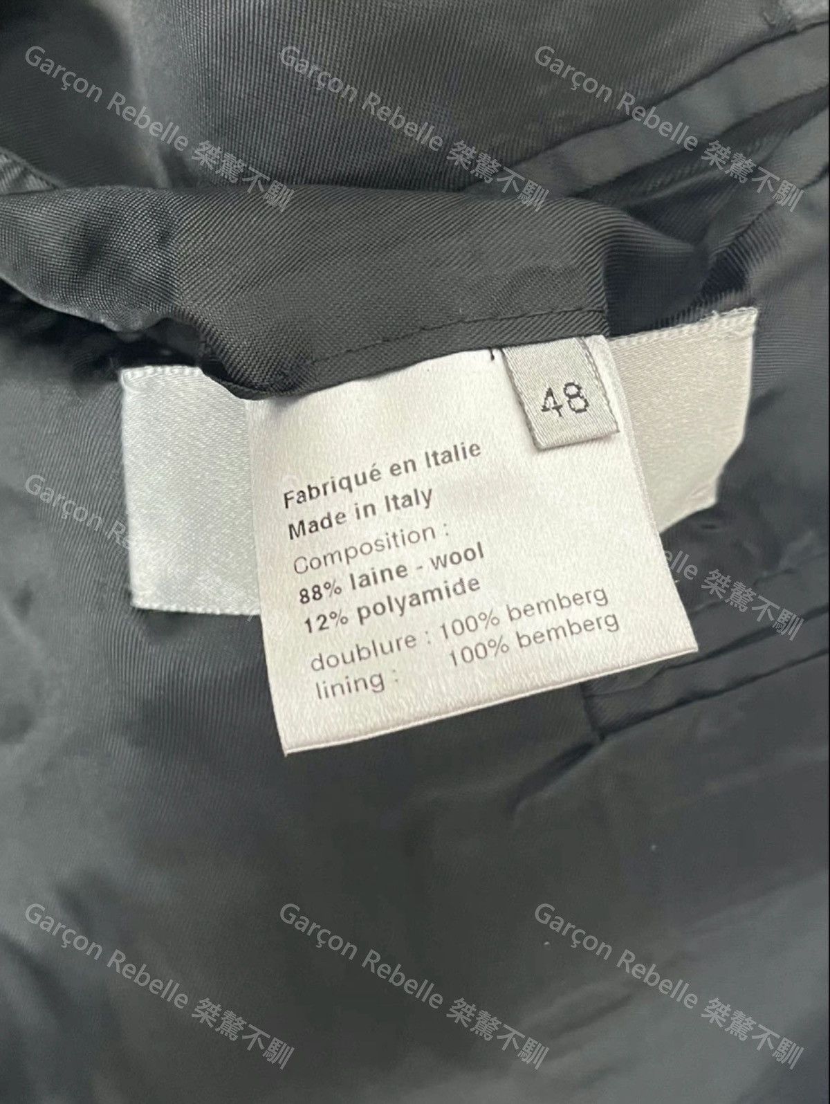 Hedi Slimane Dior Homme Hedi 04SS Blazer Leather Show Piece Runway 48 Size 48S - 4 Thumbnail