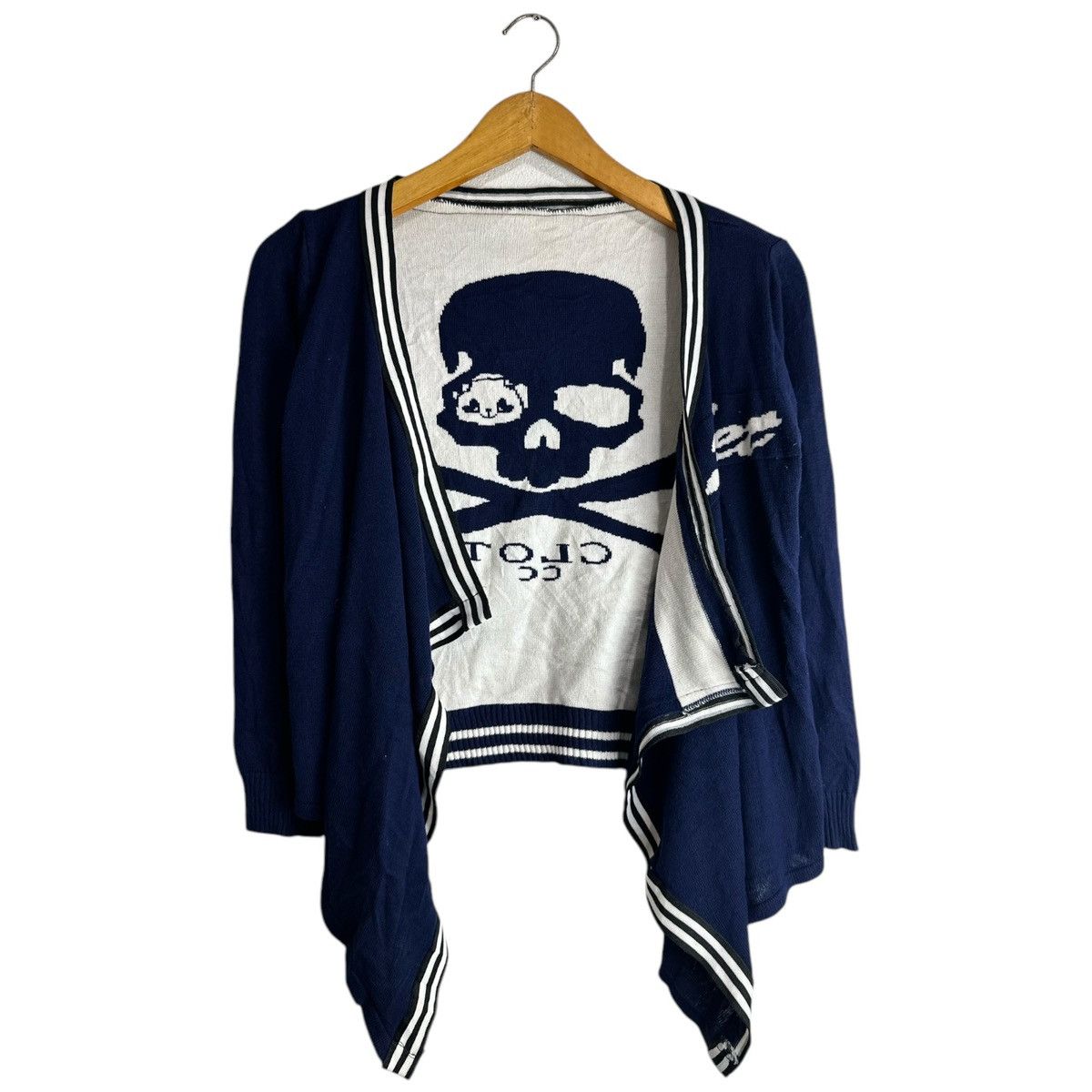 Japanese Brand RARE ASSYMETRICAL KNIT SKULL DOUBLE ZIPPER PUNK LGB STYLE Size US M / EU 48-50 / 2 - 1 Thumbnail