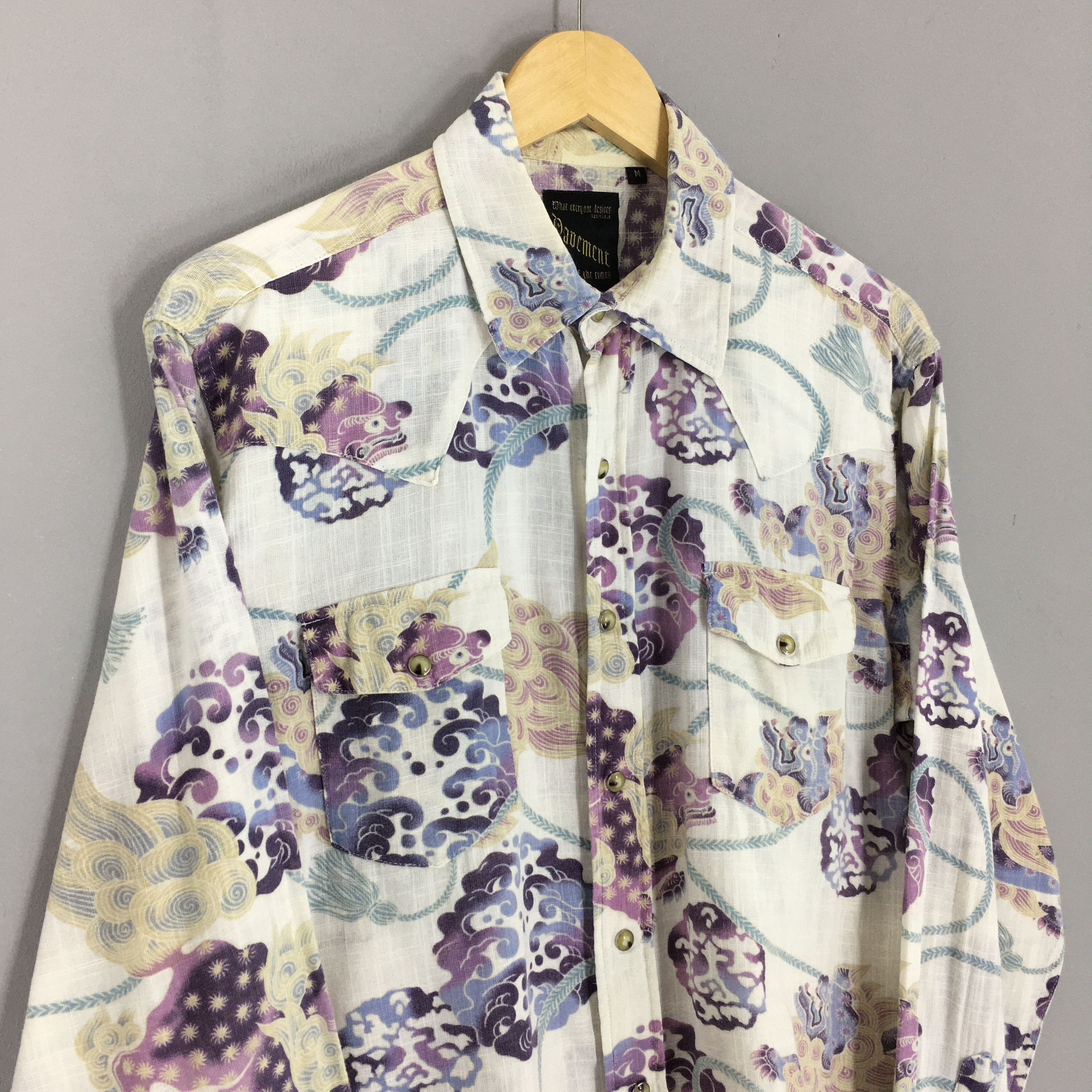 Japanese Brand Vintage Pavement Japan Dragon Raijin Art Shirt Medium Size US M / EU 48-50 / 2 - 3 Thumbnail