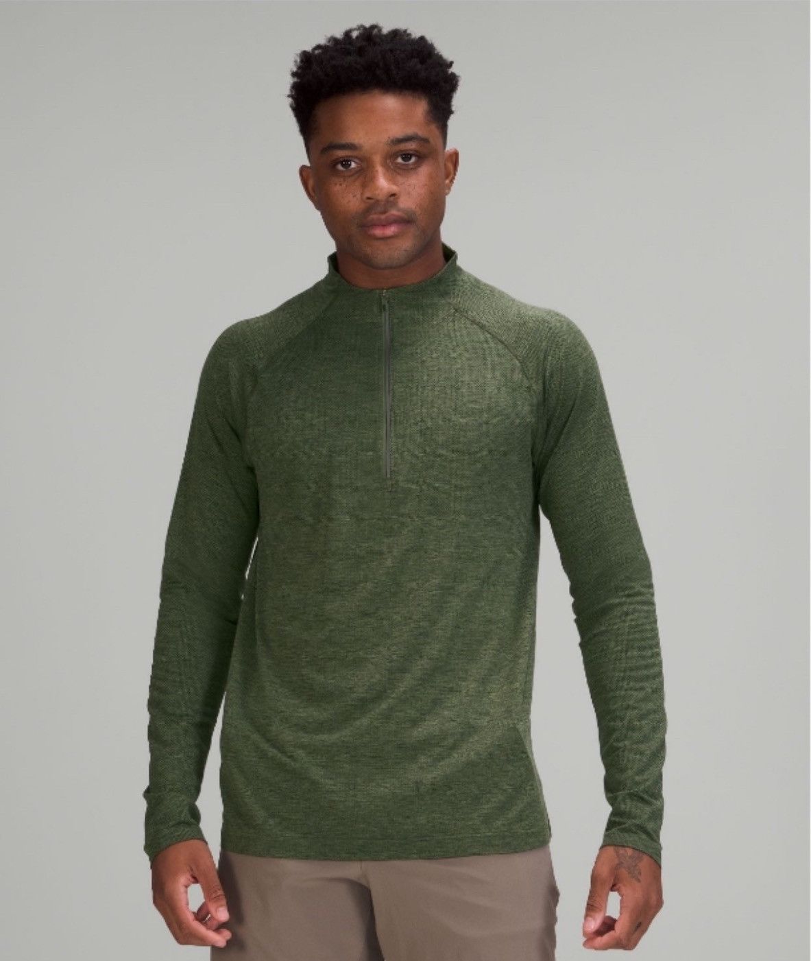 Lululemon Metal Vent Tech Half-Zip 2.0 (green M)