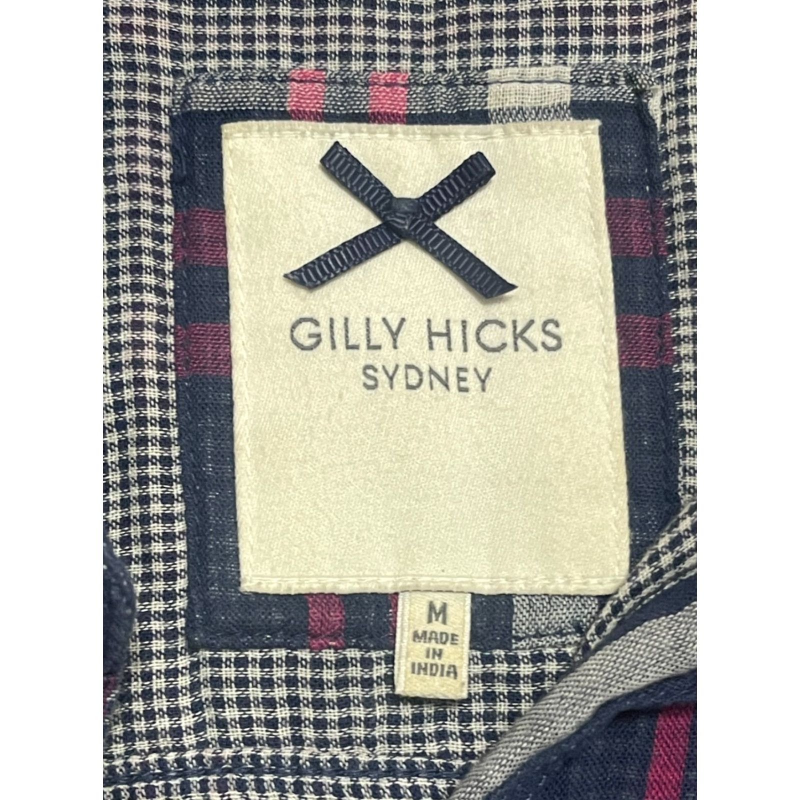 Vintage Gilly Hicks Shirt Womens Medium Blue Purple Grey Plaid Long Sleeve Button Up Size M / US 6-8 / IT 42-44 - 6 Thumbnail