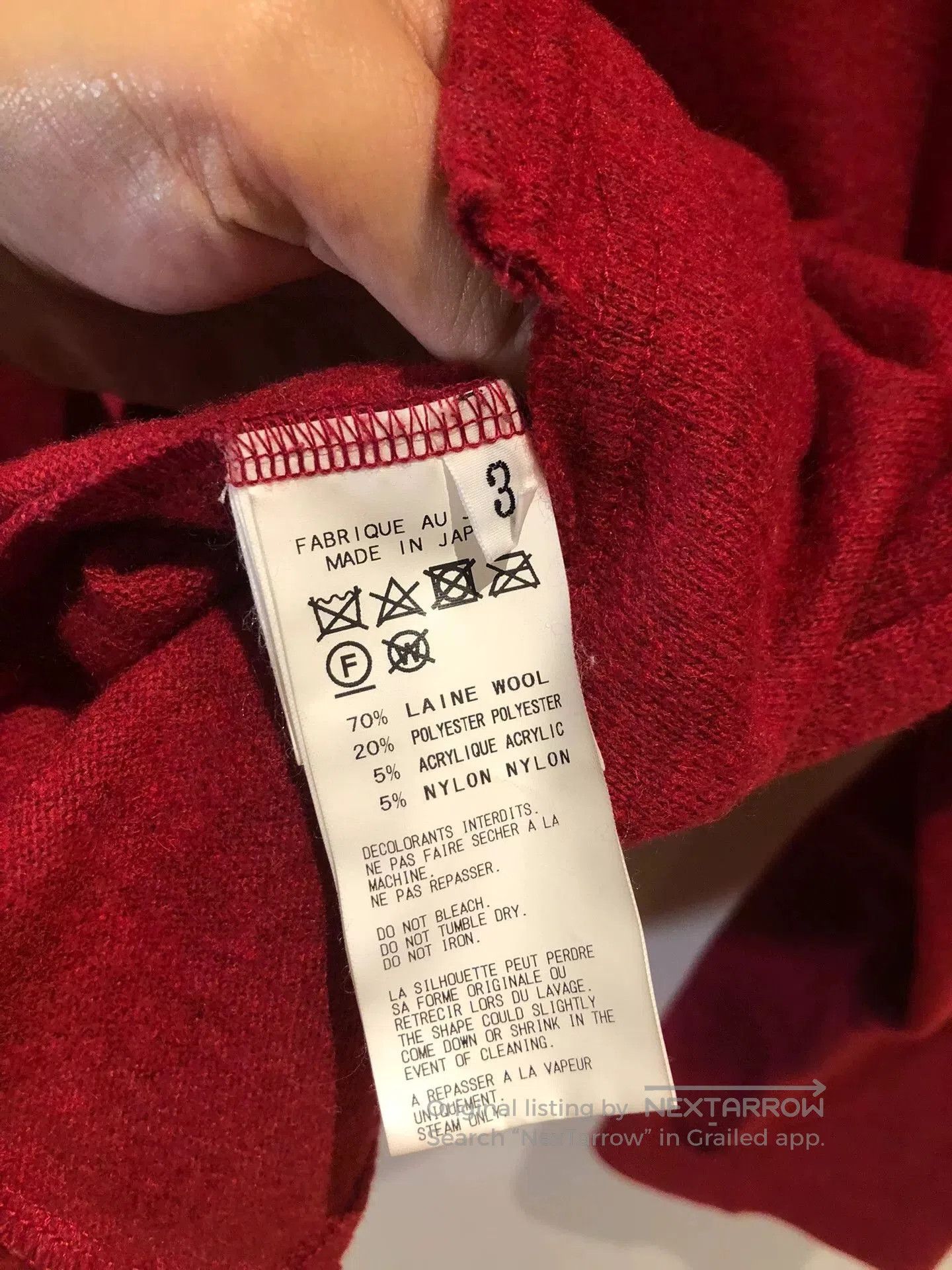 Yohji Yamamoto YOHJI YAMAMOTO Wool Blend Sweater. Size US L / EU 52-54 / 3 - 8 Thumbnail