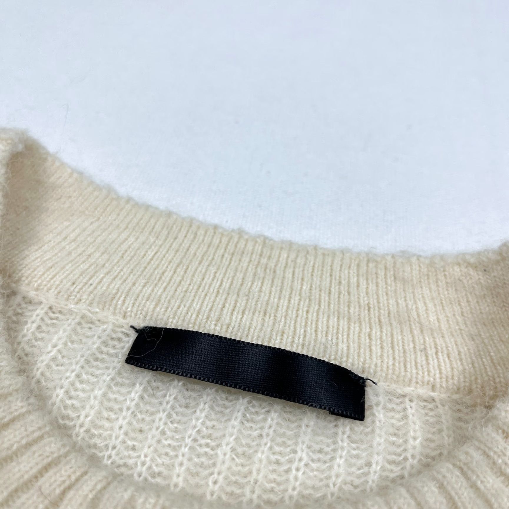 Quince VINTAGE Last Brand Quince Sweater Womens XS Cream White Alpaca Wool Crew Preppy Size XS / US 0-2 / IT 36-38 - 3 Thumbnail