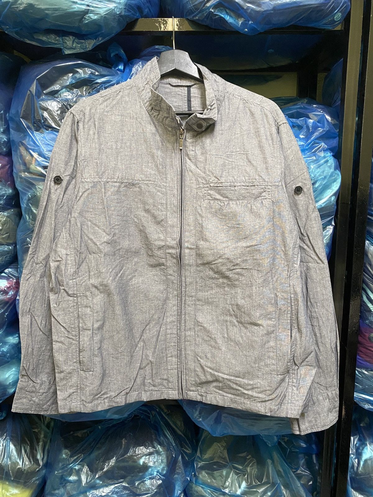 Kansai Yamamoto Vintage SISSY by Kansai Yamamoto Gray Cotton Zip Jacket Size US L / EU 52-54 / 3 - 3 Thumbnail