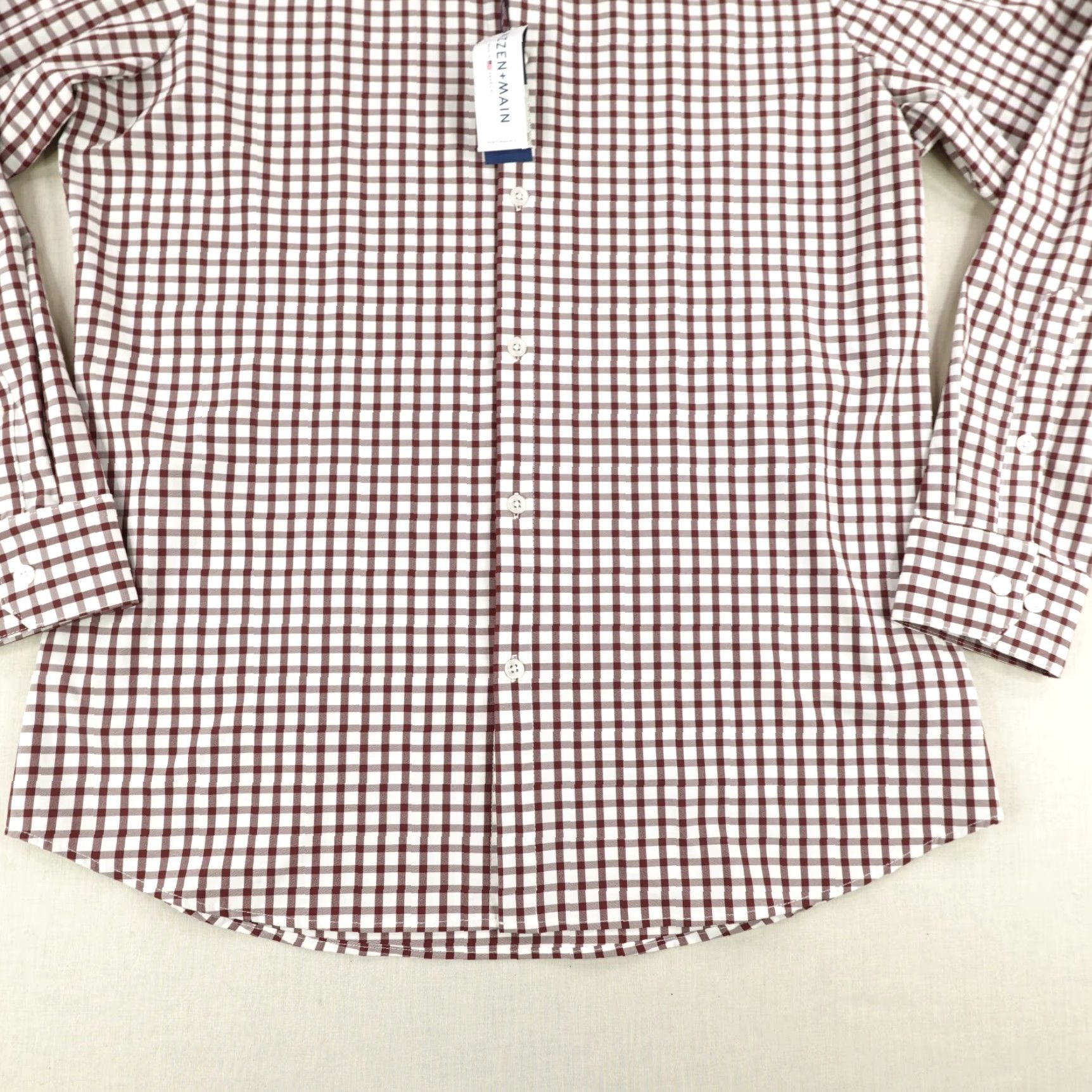 Mizzen+Main Mizzen+Main Shirt Mens XL Red Plaid Button-Up Performance Breathable Lightweight Stretch Size US XL / EU 56 / 4 - 3 Thumbnail