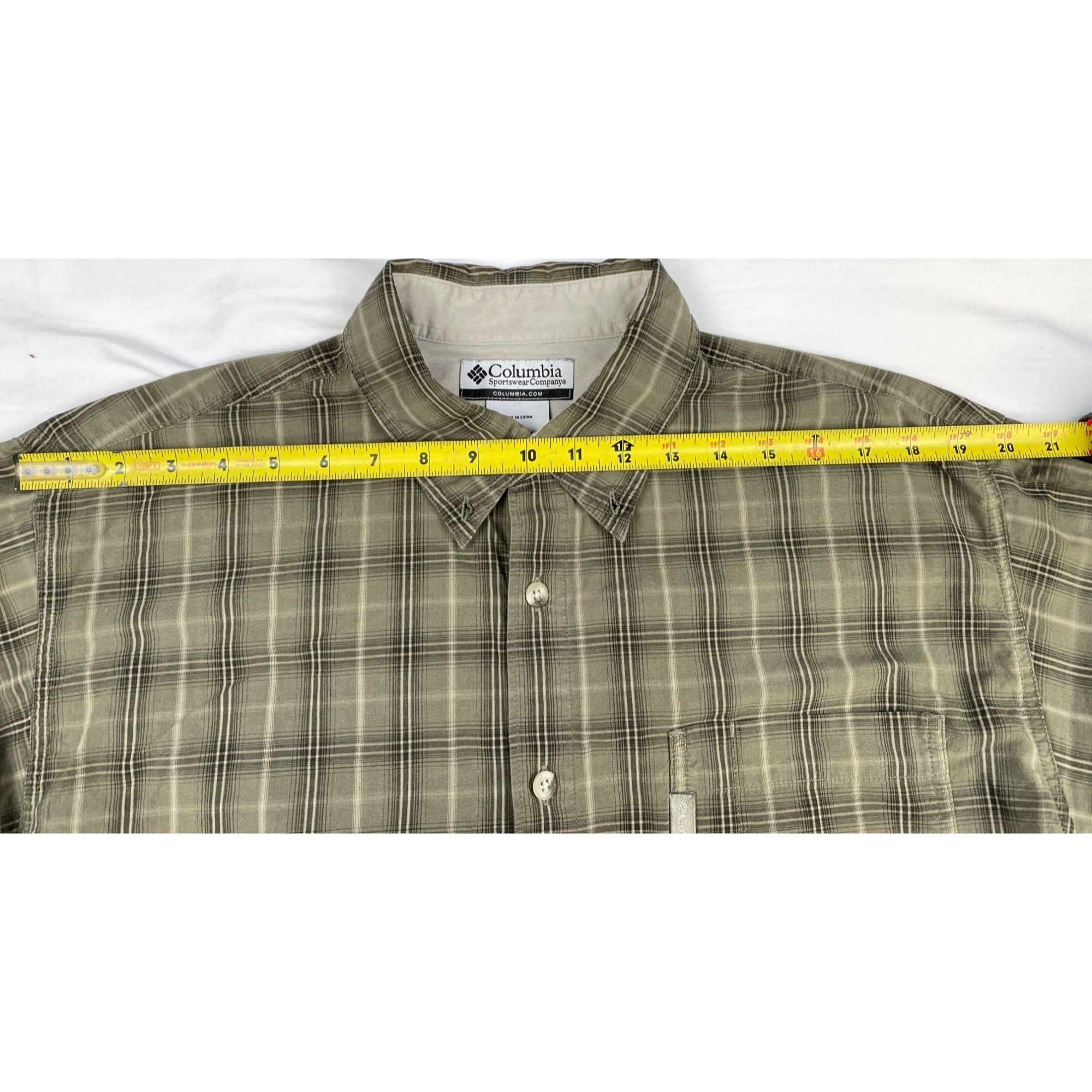 Columbia Columbia Men's Green Plaid Long Sleeve Button Up Shirt Size Size US L / EU 52-54 / 3 - 6 Thumbnail