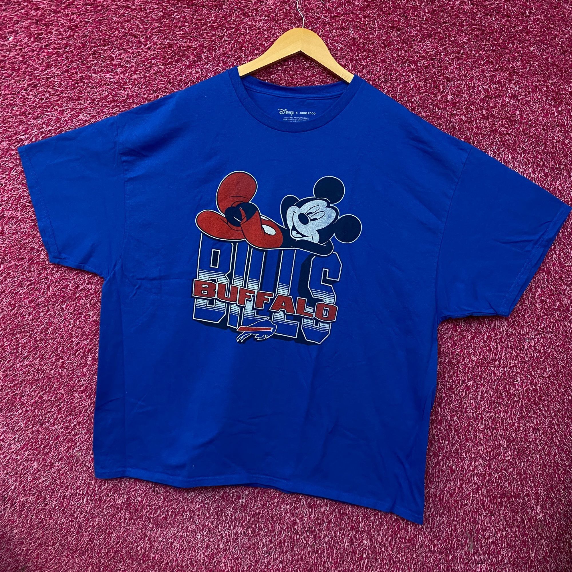 Junk Food Junk Food X Mickey Mouse NFL Buffalo Bills Blue T-Shirt 2XL Size US XXL / EU 58 / 5 - 3 Thumbnail