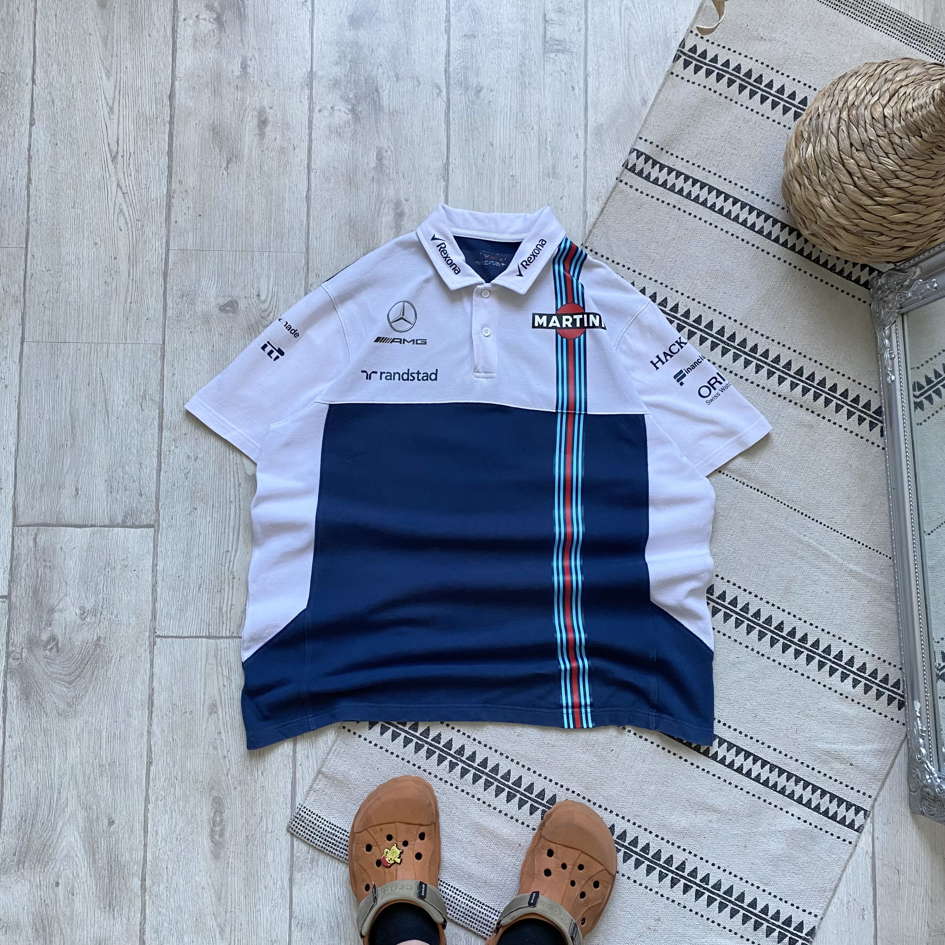 Mercedes-Benz 🏎️ Vintage Racing Hackett Mercedes AMG Polo racing tee Y2K Size US XL / EU 56 / 4 - 1 Thumbnail