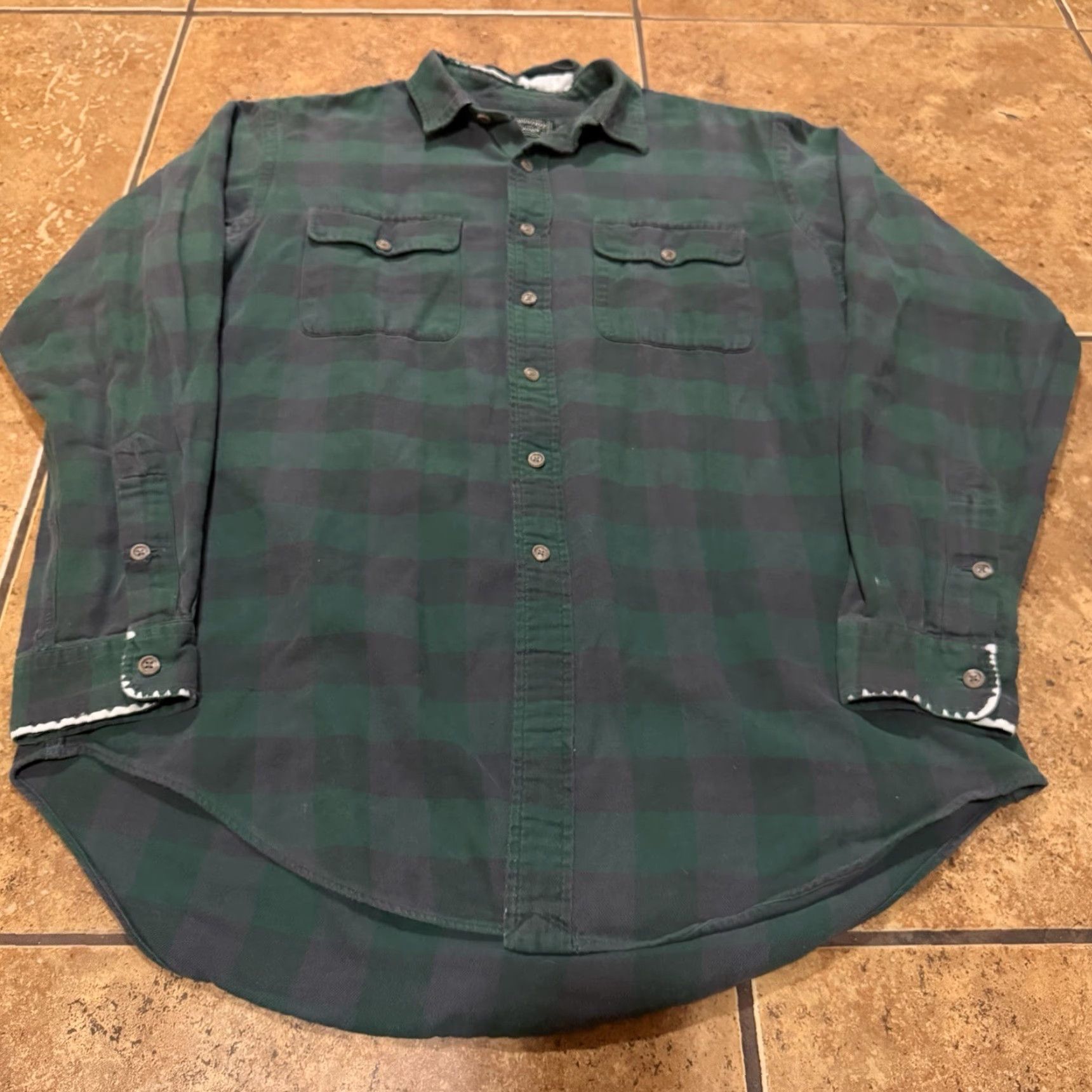 Ralph Lauren VTG Polo Country Ralph Lauren Shirt Men L Green Flannel Plaid Distressed Cotton Button-Up Pocketed Size US L / EU 52-54 / 3 - 2 Thumbnail