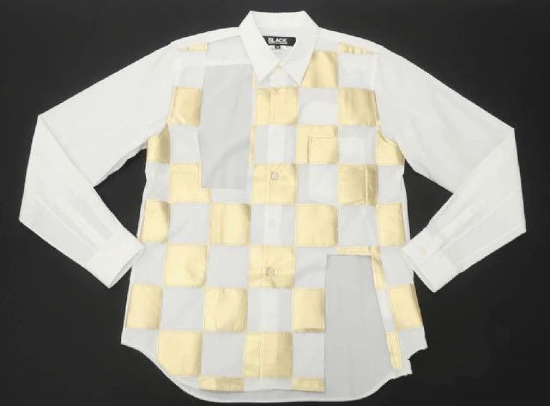 Comme des Garcons Comme Des Garcons Gold Plaid Cutout Shirt Size M / US 6-8 / IT 42-44 - 1 Thumbnail