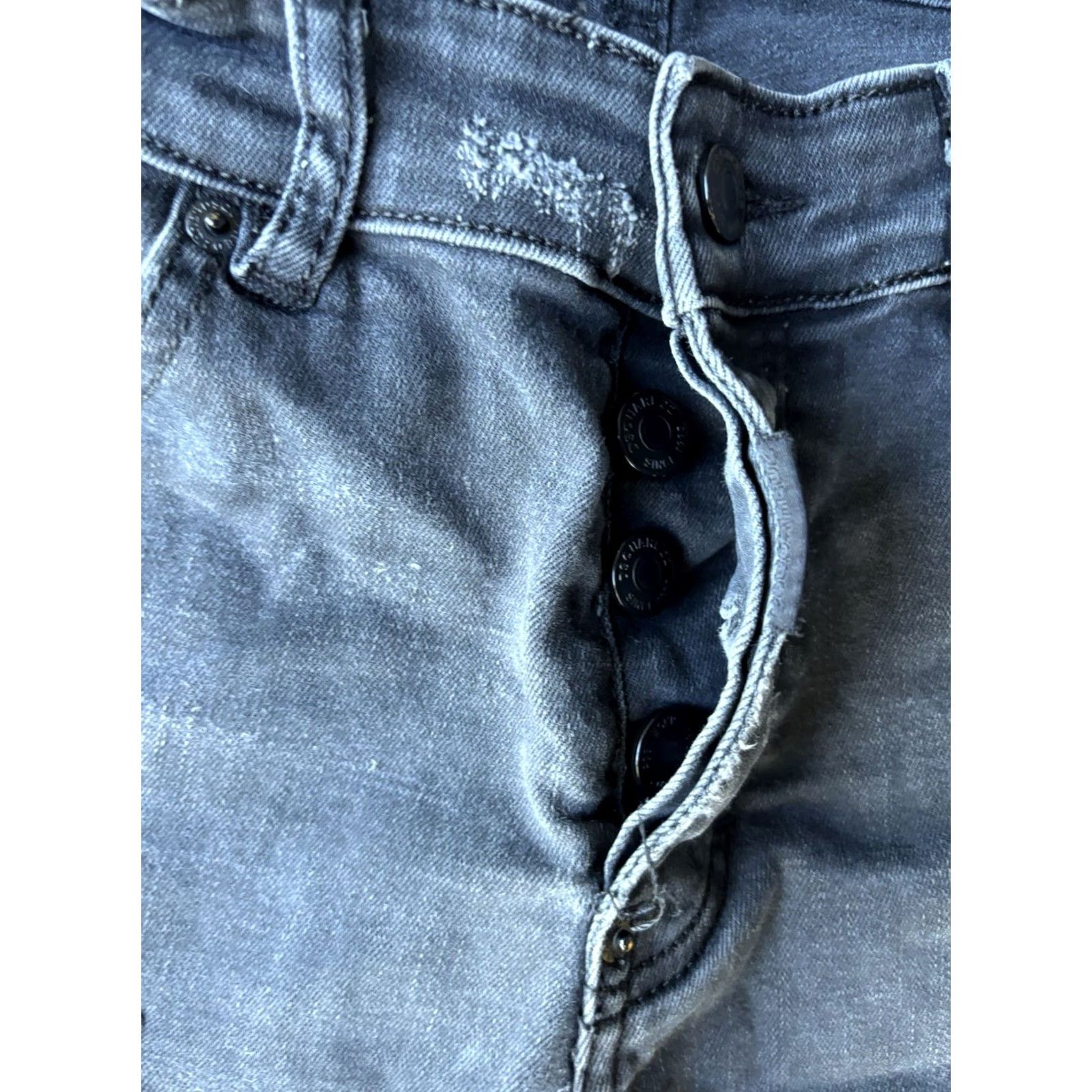 Dsquared2 Dsquared2 Slim Jeans Mens 48 29.5x31 Distressed Black Button Fly Straight Leg Jeans Mens/Blue Denim Slim 5-Pocket Modern Straight N/A Size US 32 / EU 48 - 4 Thumbnail