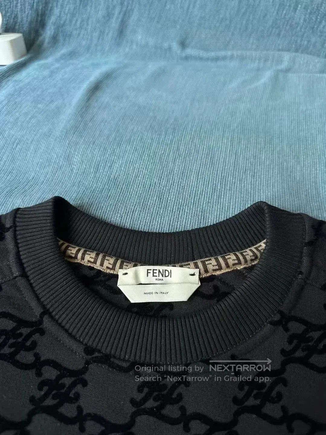 Fendi fendi women's black printed sweatshirt with ribbons. Size XS / US 0-2 / IT 36-38 - 3 Thumbnail