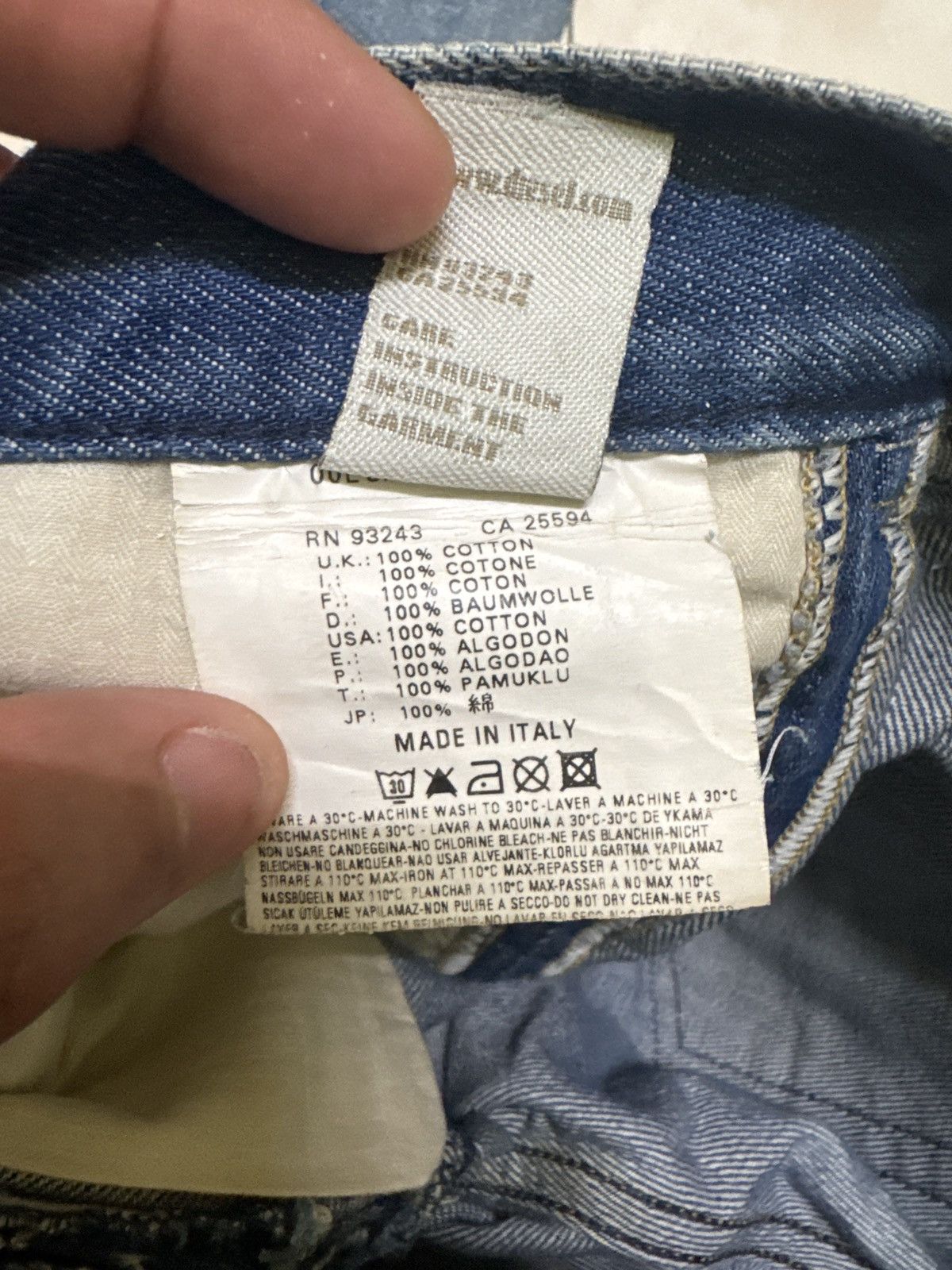 Hysteric Glamour FLARE DIESEL INDUSTRY COW LEATHER LOW RISE DENIM Size US 29 - 17 Thumbnail
