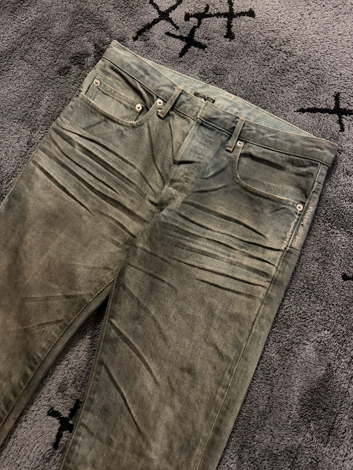 Dior SS04 Dirty Bleu Clair Denim Size US 27 - 2 Thumbnail