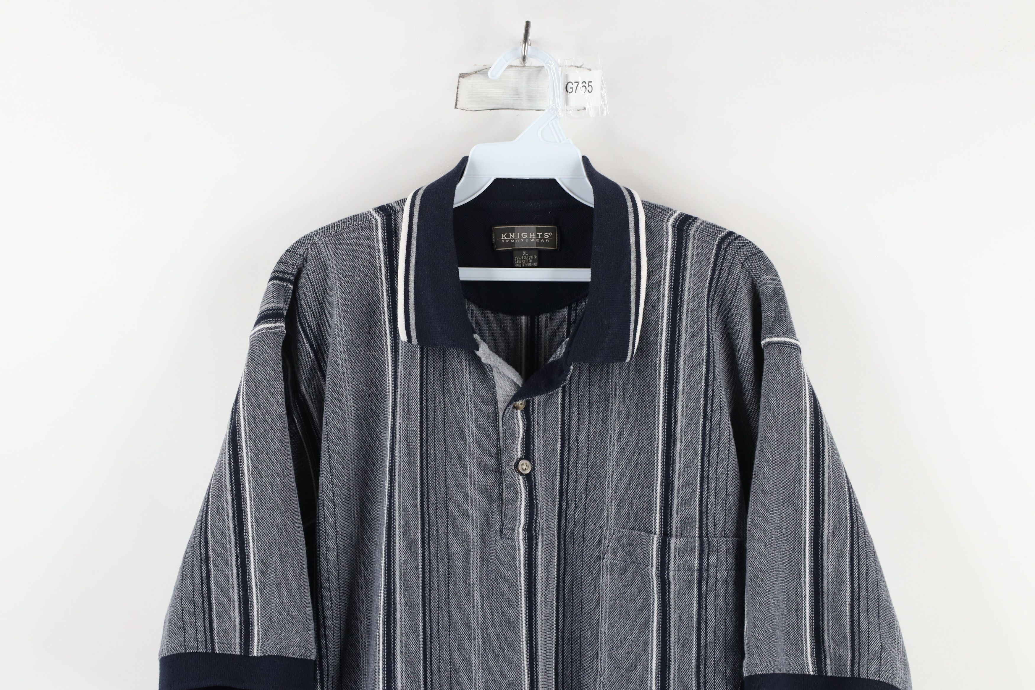 Vintage Vintage 90s Streetwear Block Knit Collared Golf Polo Shirt Size US XL / EU 56 / 4 - 2 Thumbnail