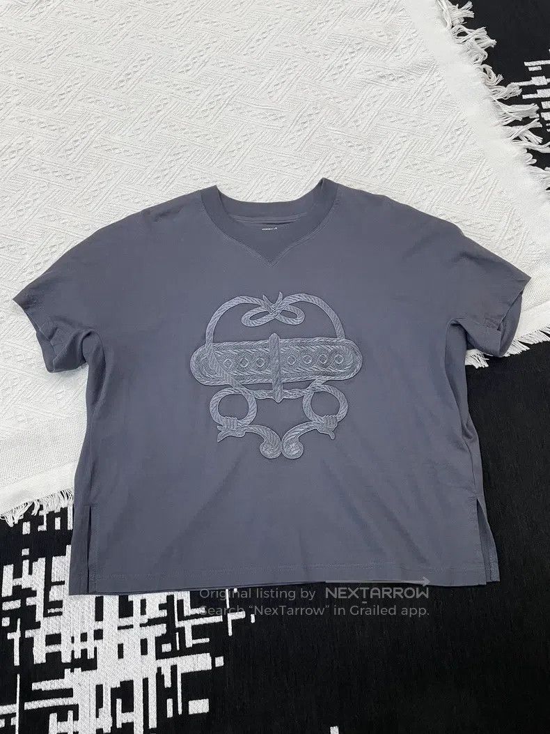Hermes Hermes Navy blue embroidered short sleeve T-shirt top Size XS / US 0-2 / IT 36-38 - 1 Thumbnail
