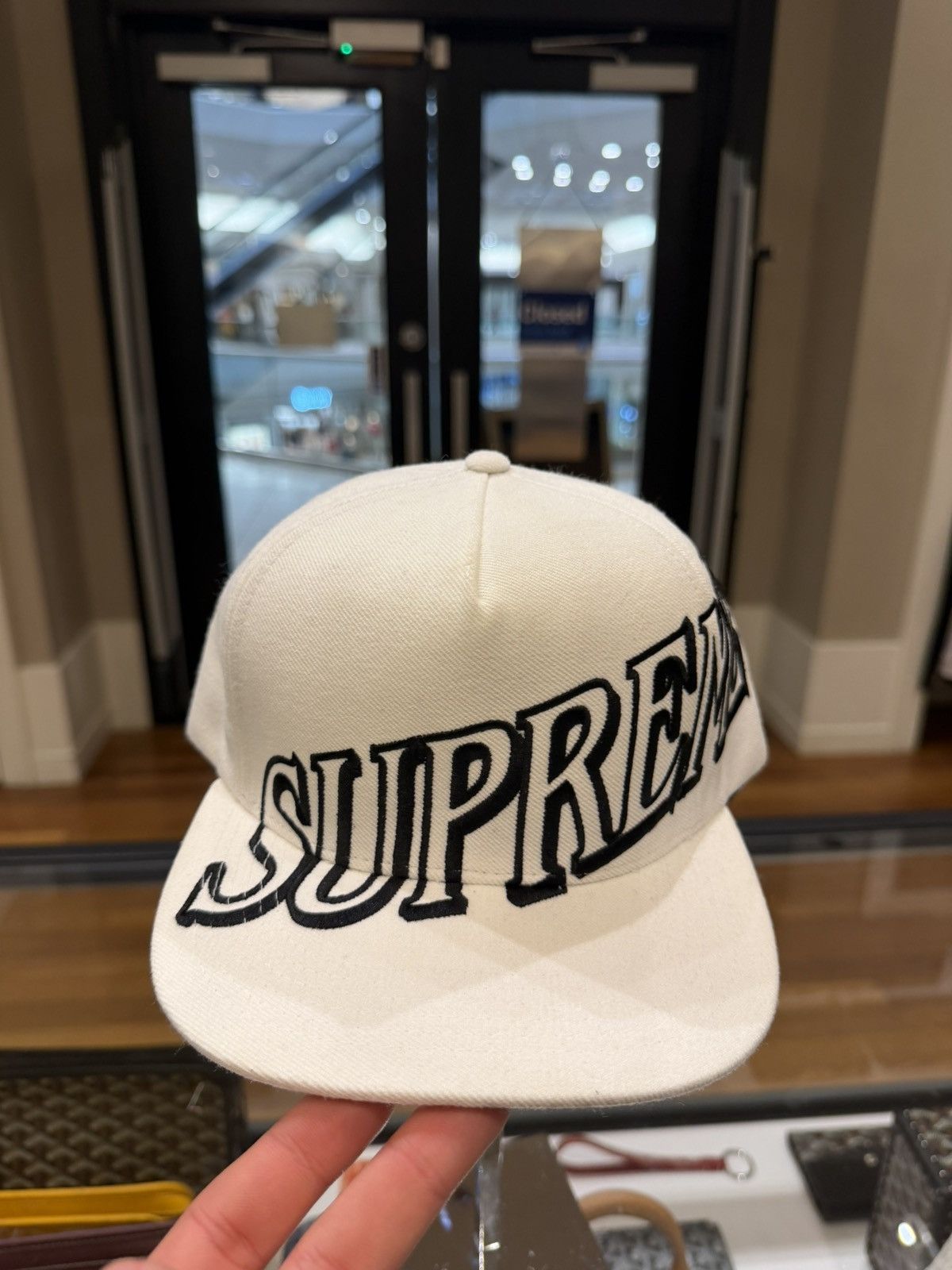 Supreme Supreme Overlap 5 Panel Hat - White Size ONE SIZE - 1 Thumbnail