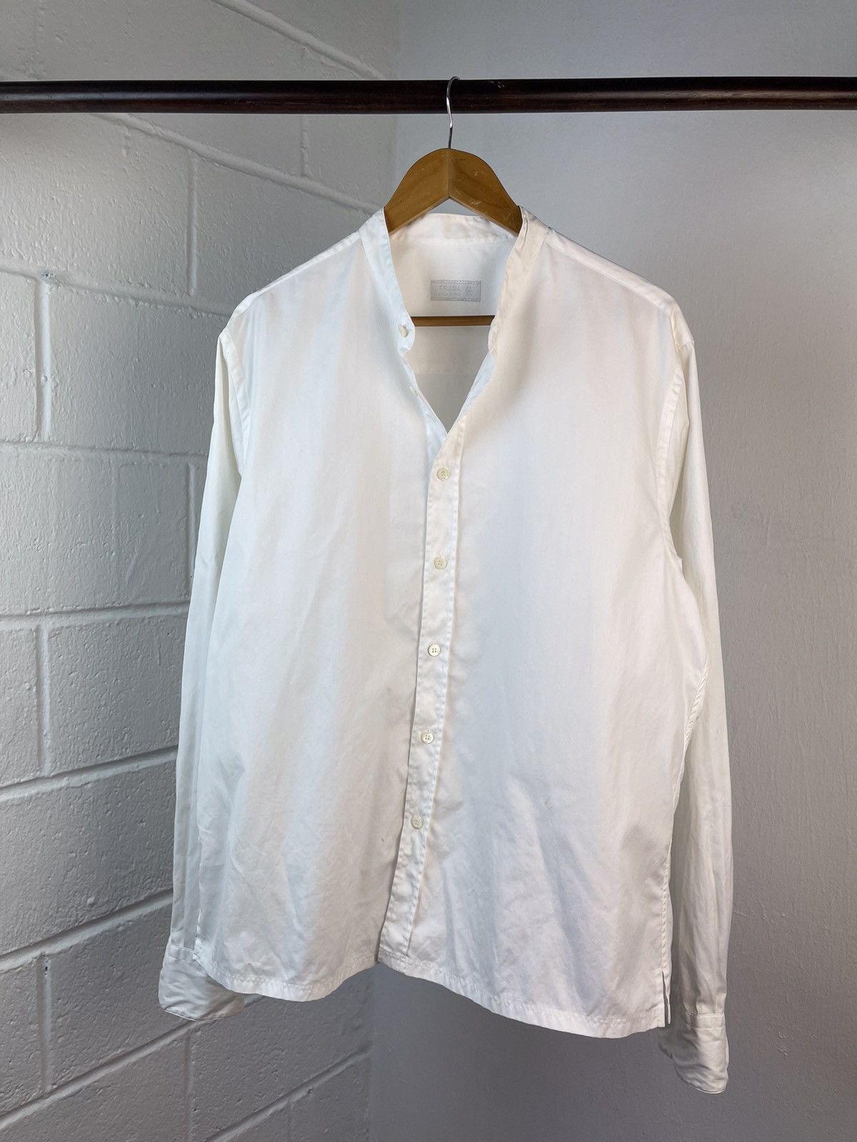 Prada Early 2000 Prada White Plaid Shirt Size US L / EU 52-54 / 3 - 4 Thumbnail