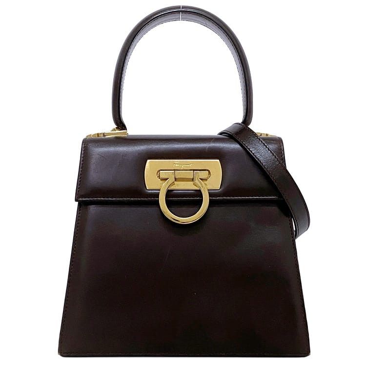 Salvatore Ferragamo SALVATORE FERRAGAMO Handbag Brown Leather Size ONE SIZE - 1 Thumbnail