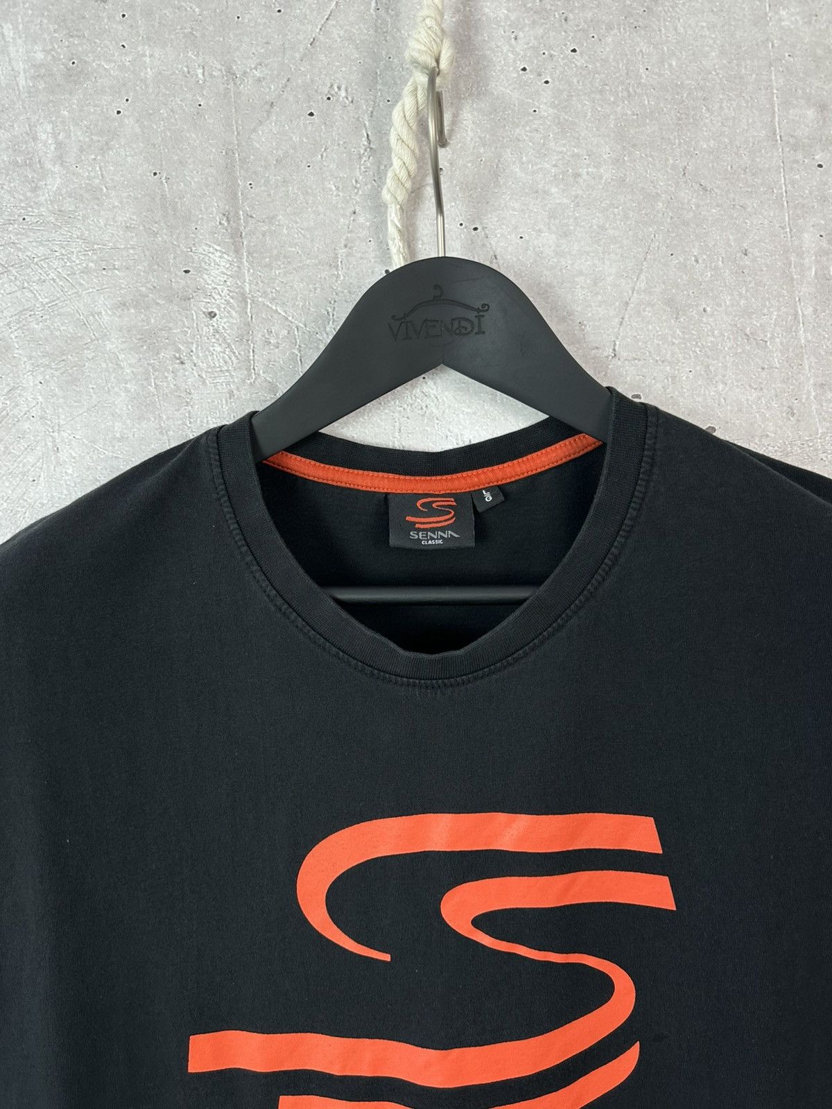 Vintage Ayrton Senna Vintage Printed Racing Black T-shirt Size US L / EU 52-54 / 3 - 6 Thumbnail