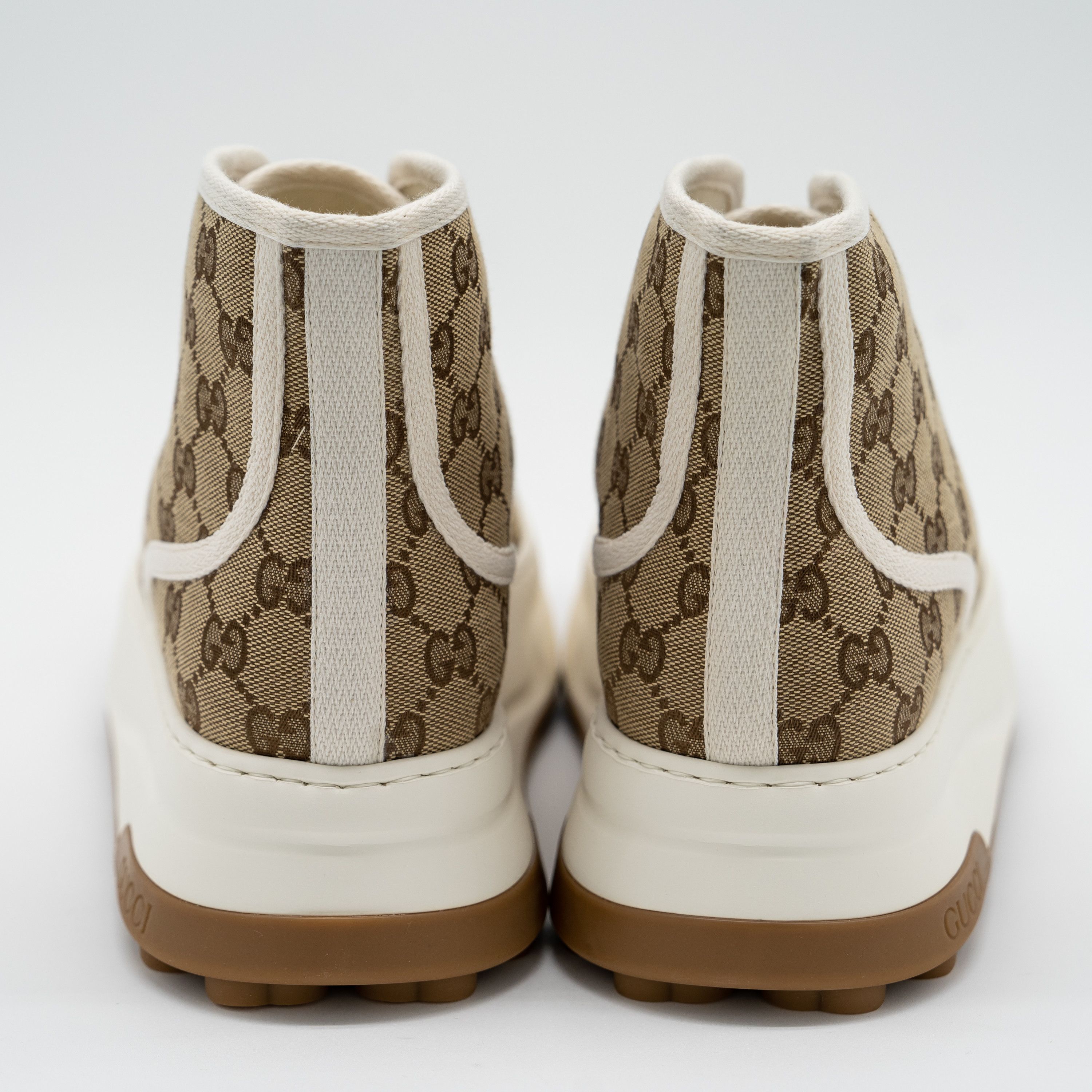 Gucci Gucci Tennis Platform GG Canvas Beige Brown Sneakers High Size US 11 / EU 44 - 5 Thumbnail