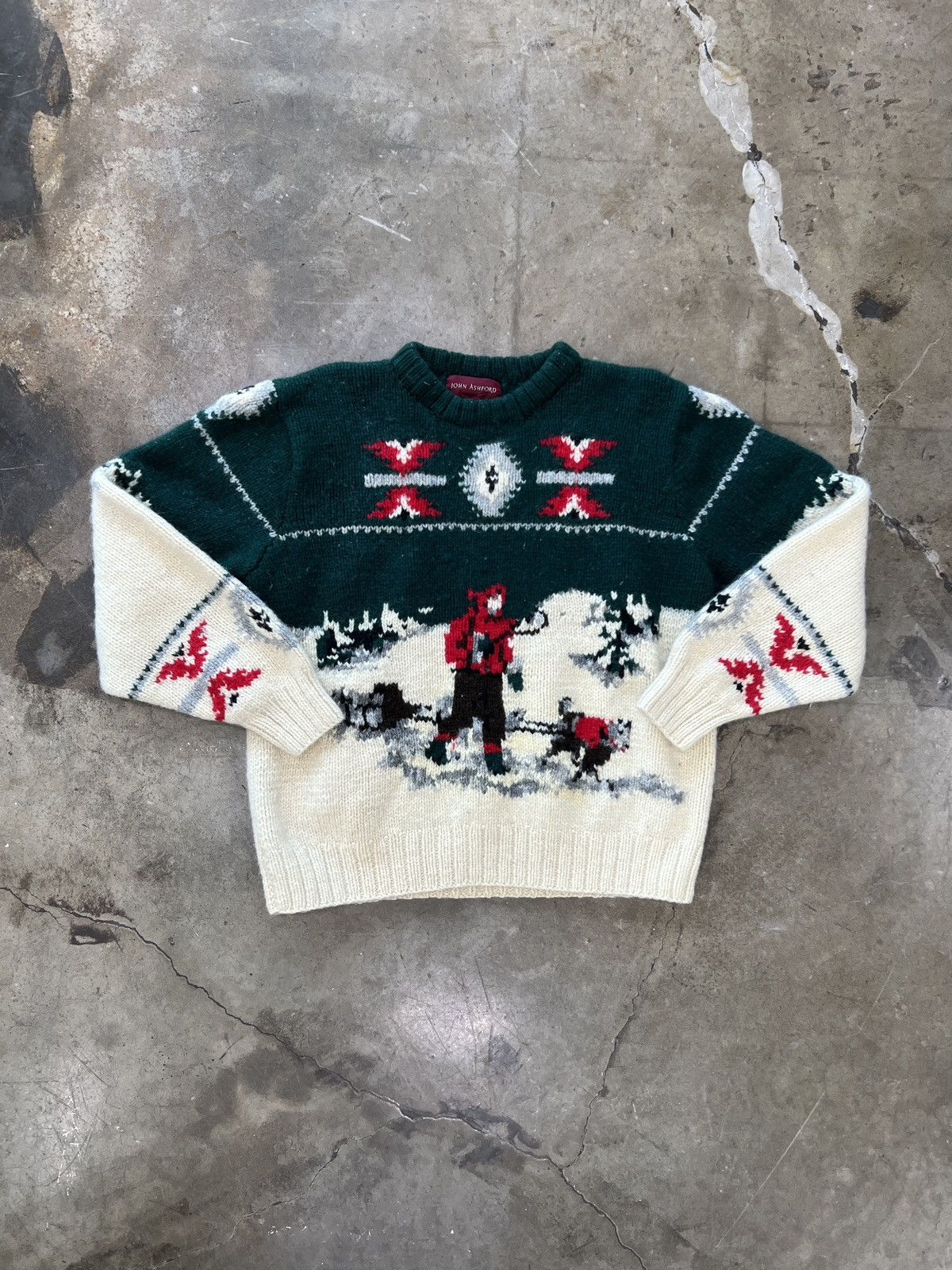 Vintage Vintage John Ashford Knit Wool Sweater XL Size US XL / EU 56 / 4 - 2 Thumbnail