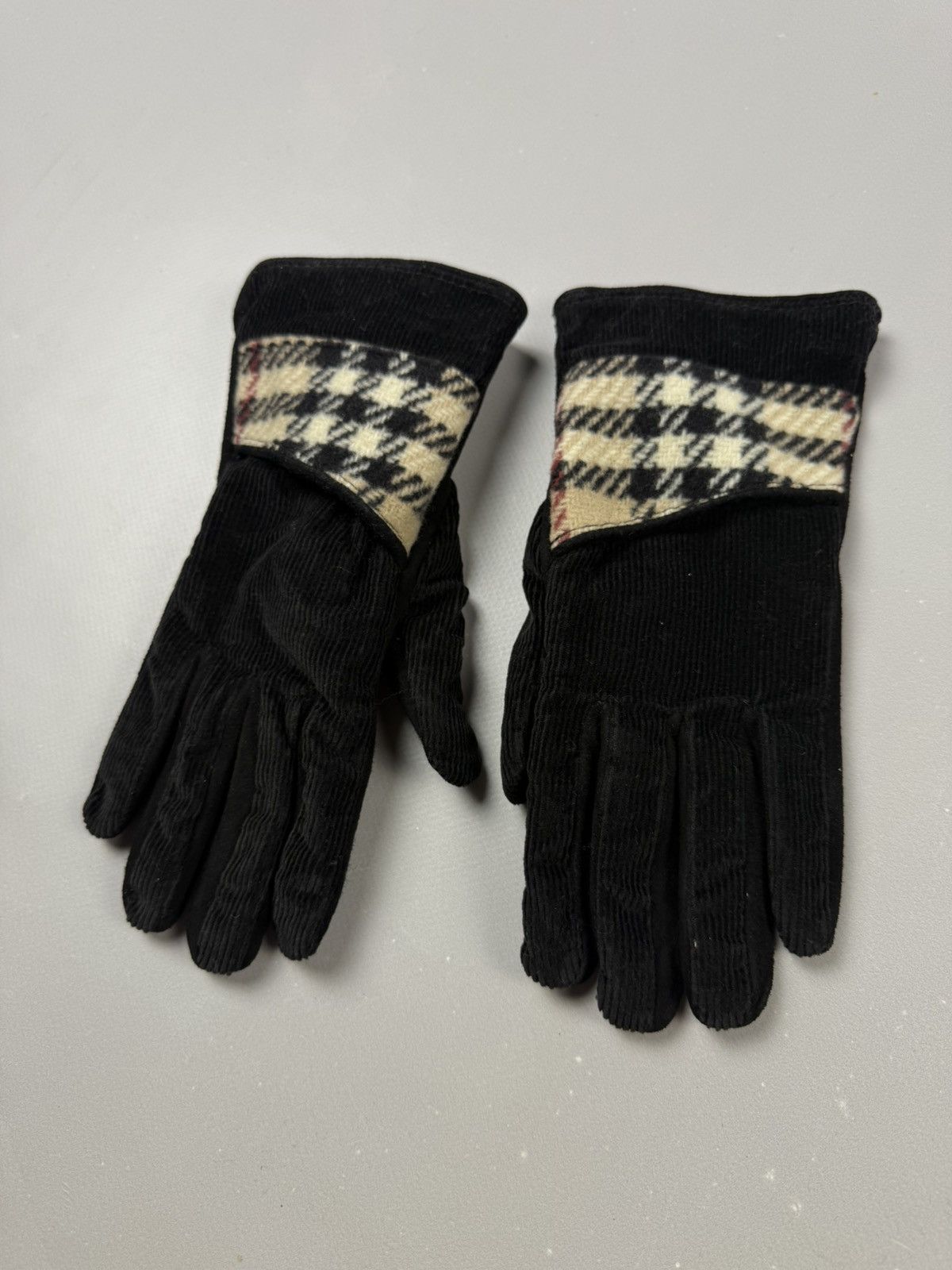 Burberry Burberry gloves vintage black whit novachek Size ONE SIZE - 1 Thumbnail