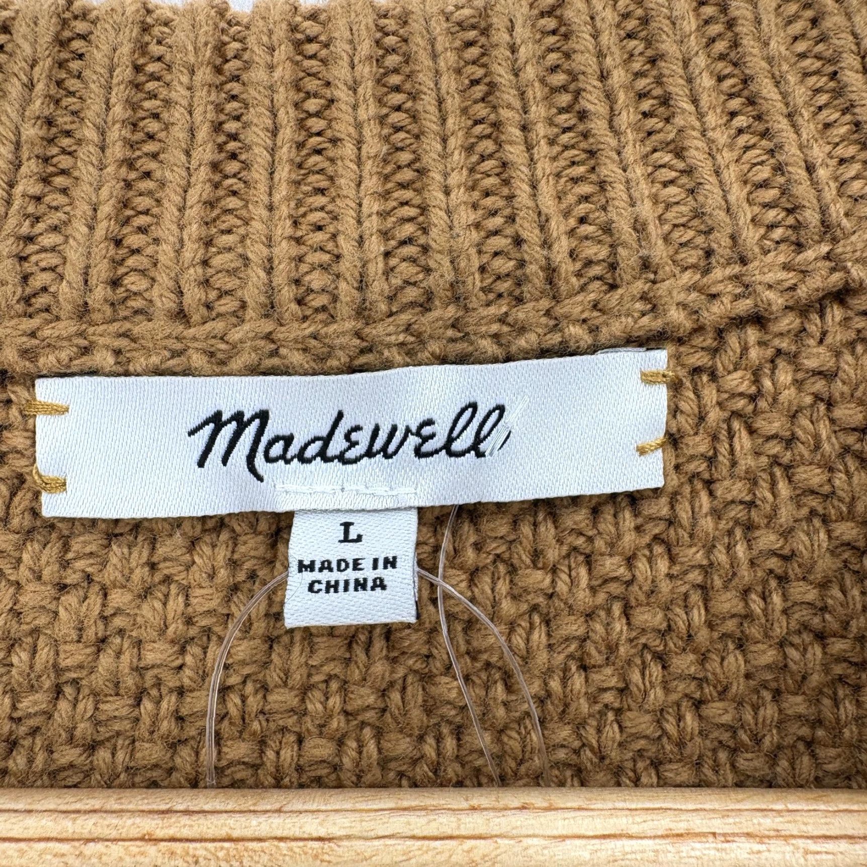 Madewell Madewell Pullover Sweater Womens Large Brown Kristina Ribbed Knit Crew Neck Long Sleeve Solid Vintage No Size L / US 10 / IT 46 - 4 Thumbnail