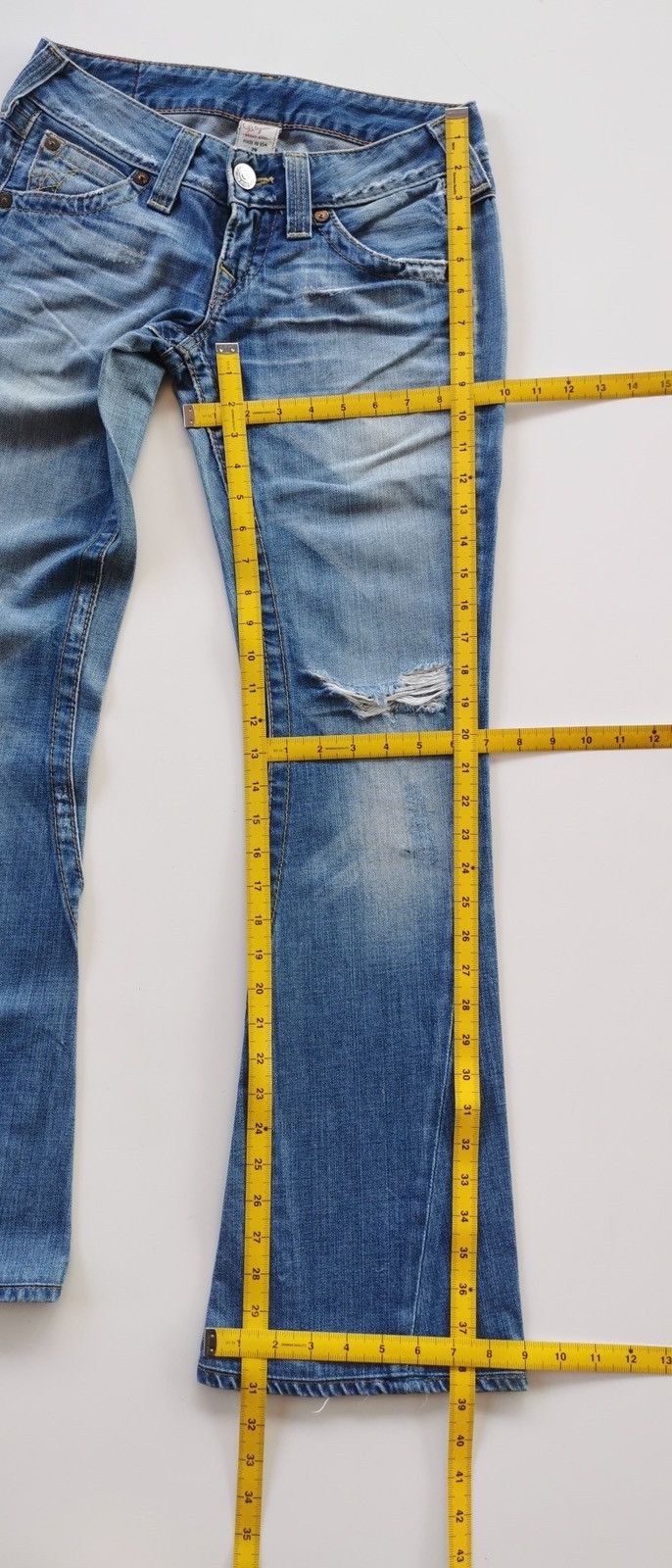 True Religion True Religion Flared Distressed Jeans Size US 28 / EU 44 - 7 Thumbnail