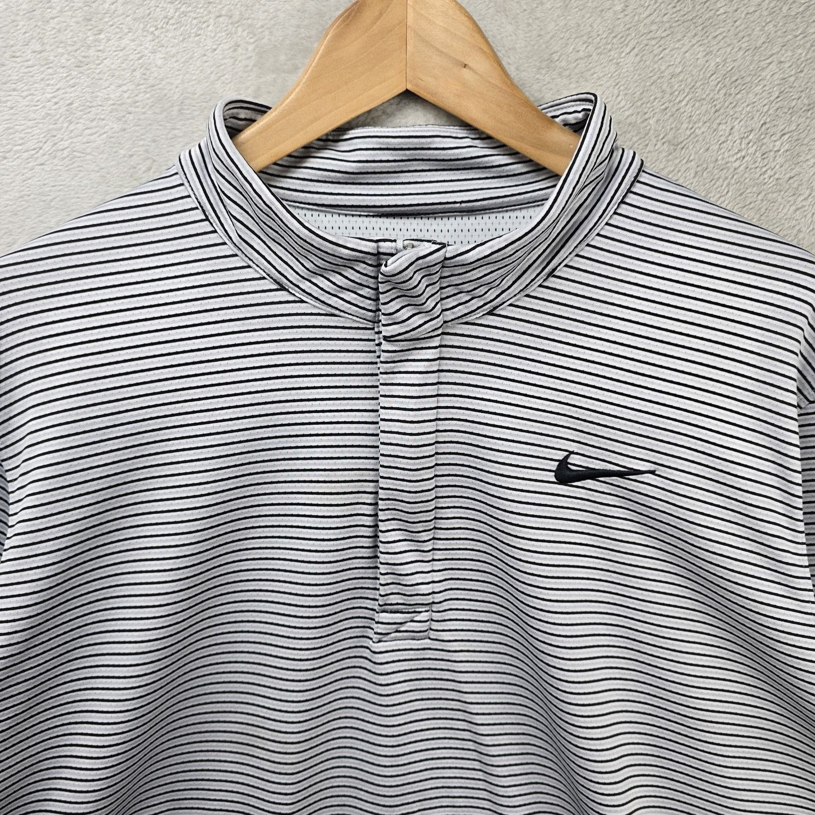 Nike Nike Golf Top Shirt Stripe Long Sleeve 1/2 Zip Victory XL Size US XL / EU 56 / 4 - 3 Thumbnail