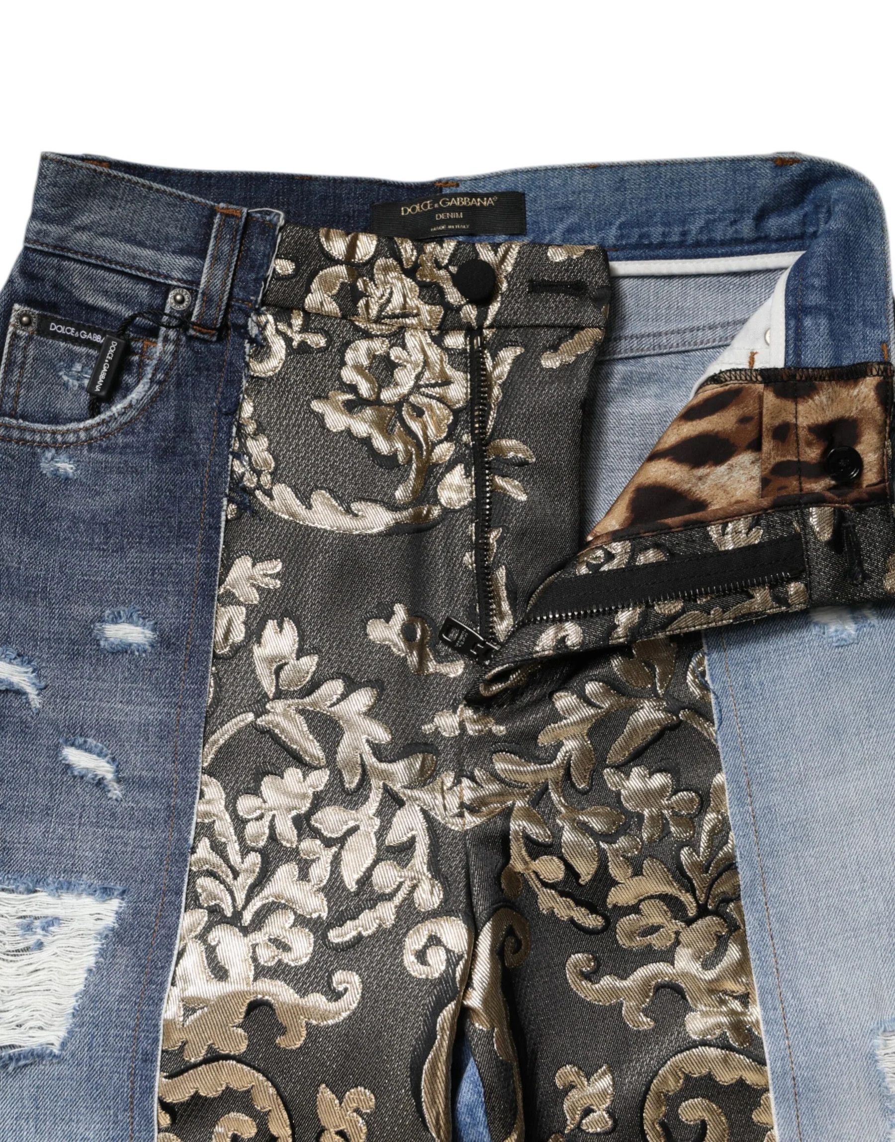 Dolce & Gabbana o1y0825 Denim Pant in Multicolor Size 30" / US 8 / IT 44 - 4 Thumbnail