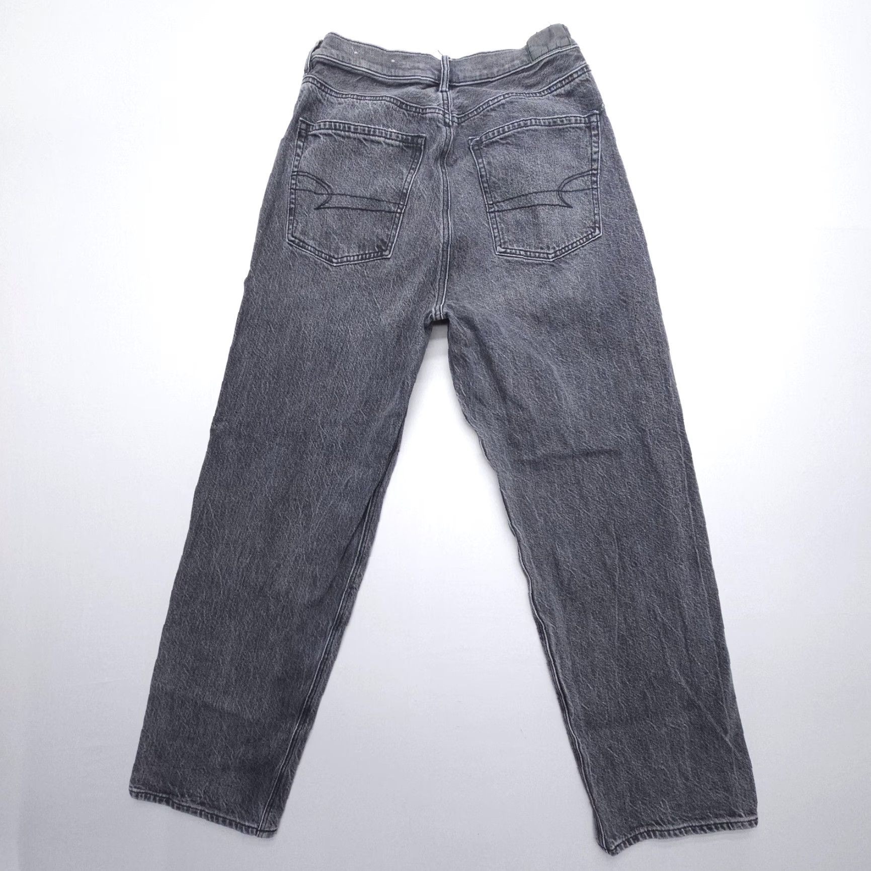 American Eagle Outfitters American Eagle Outfitters Jeans Womens 6 Black High Rise Wide Leg Baggy Skater Boho Womens Size 28" / US 6 / IT 42 - 2 Thumbnail